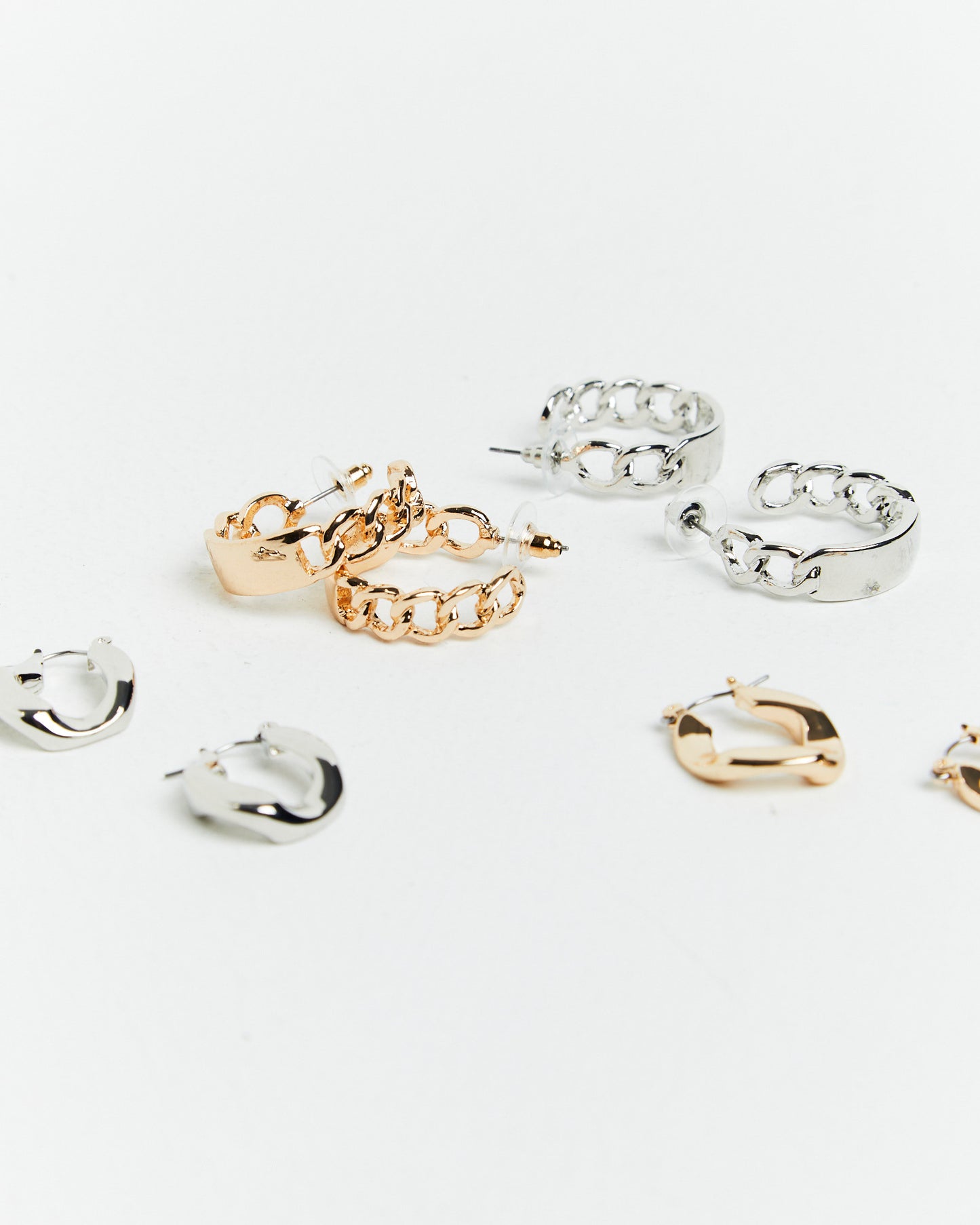 Clara Hoop Earrings Pack Gold/Silver