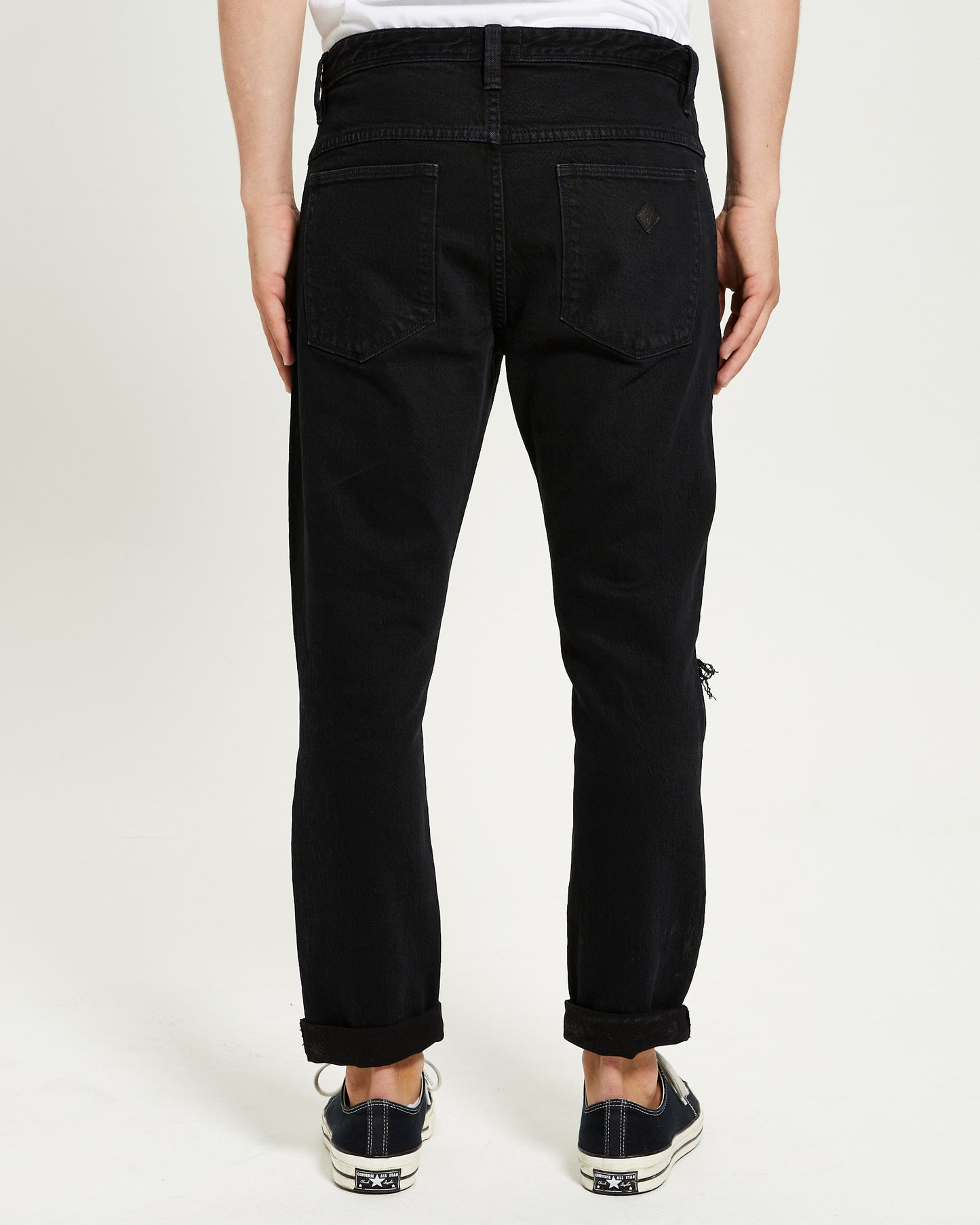 A Dropped Slim Denim Jeans Mamba Rip