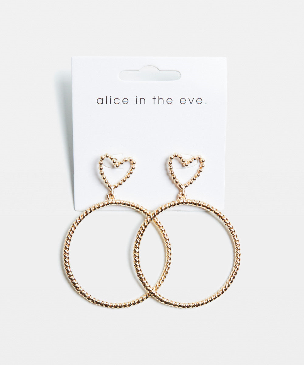 Obsession Micro Heart Hoop Earrgs GOLD