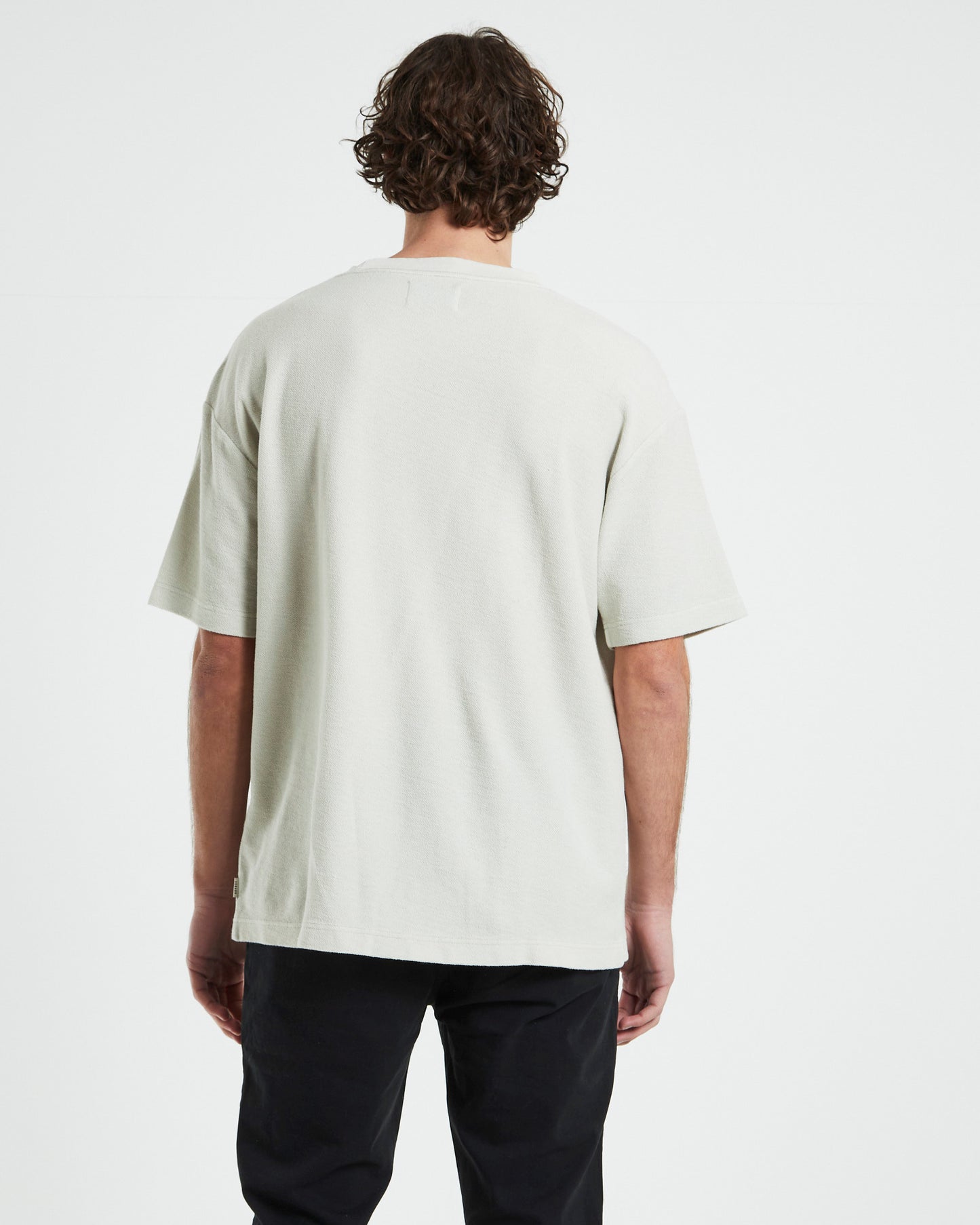 Ramona Linen Short Sleeve T-Shirt in Off White