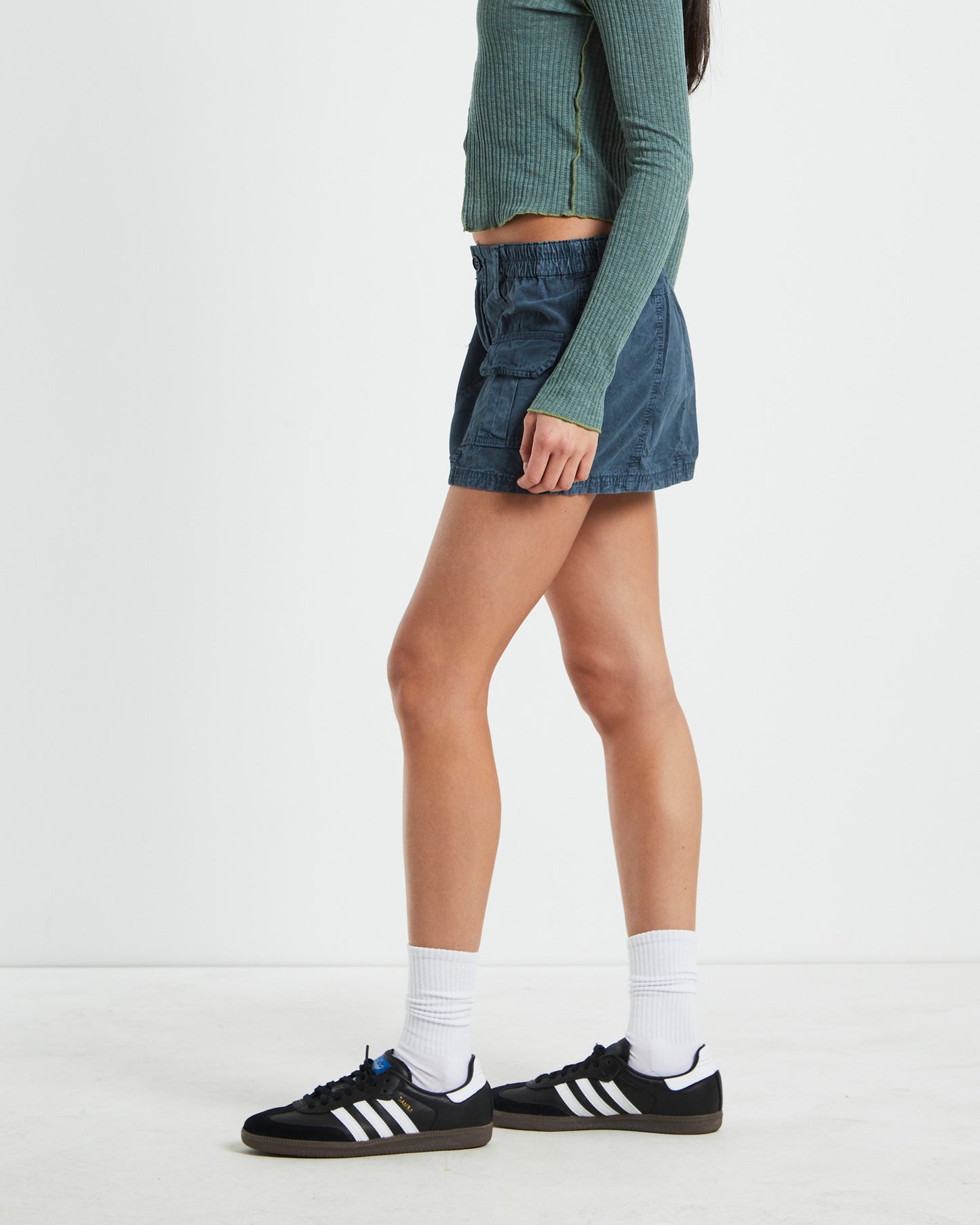 Y2K Skirt in Washed Blue