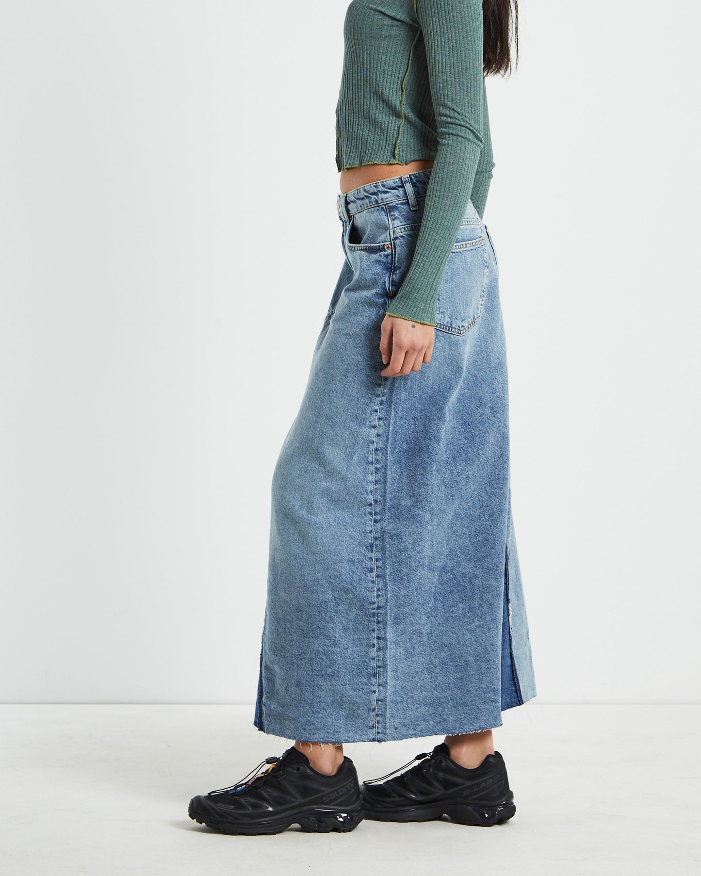 BDG Denim Midi Skirt in