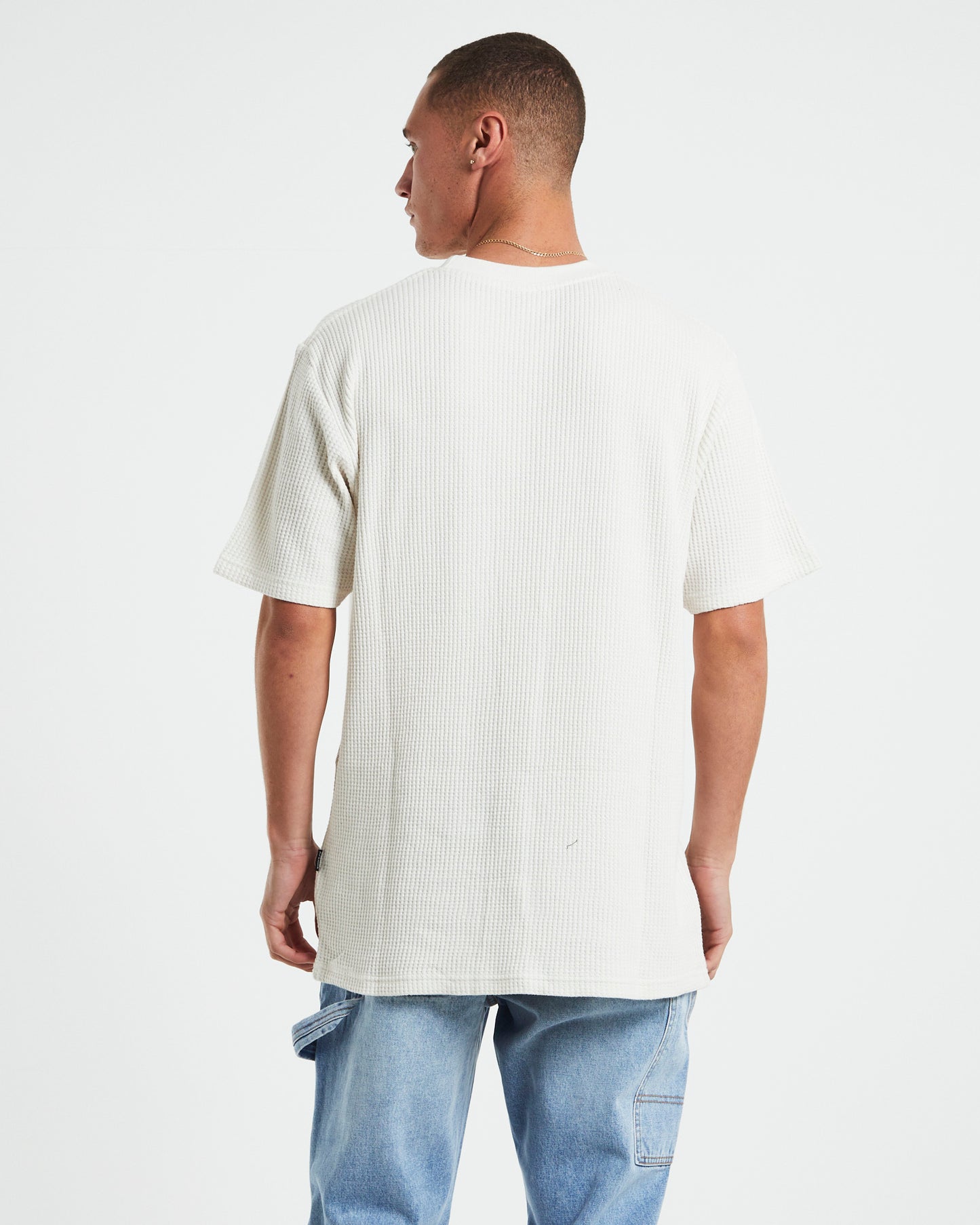 Flowerbed Recycled Waffle Retro Fit T-Shirt in White