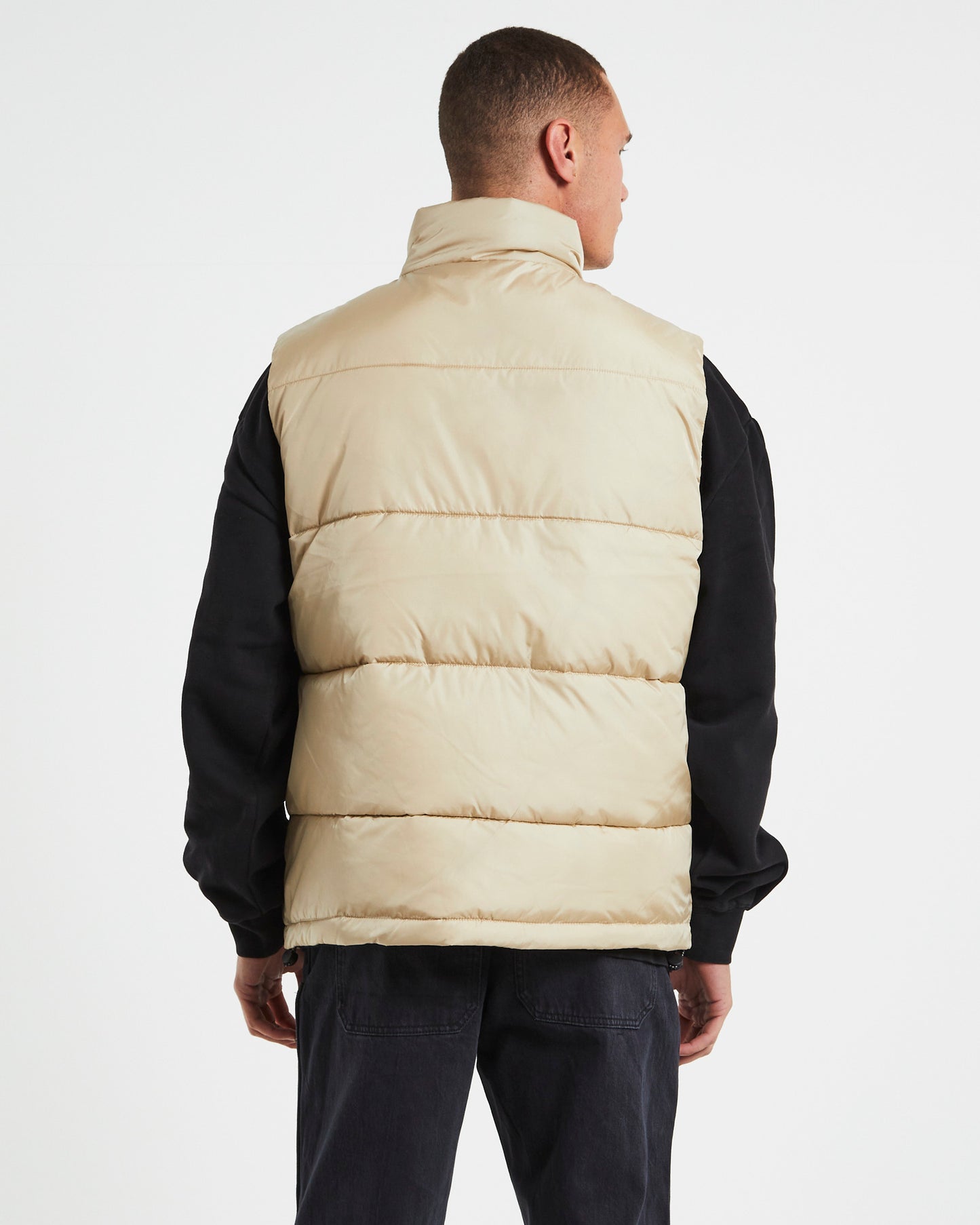 Burnside 90s Puffer Vest Stone