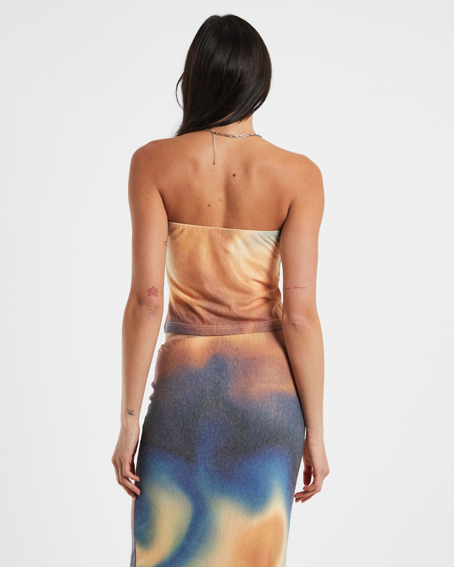 Della Printed Strapless Knit Top in Assorted