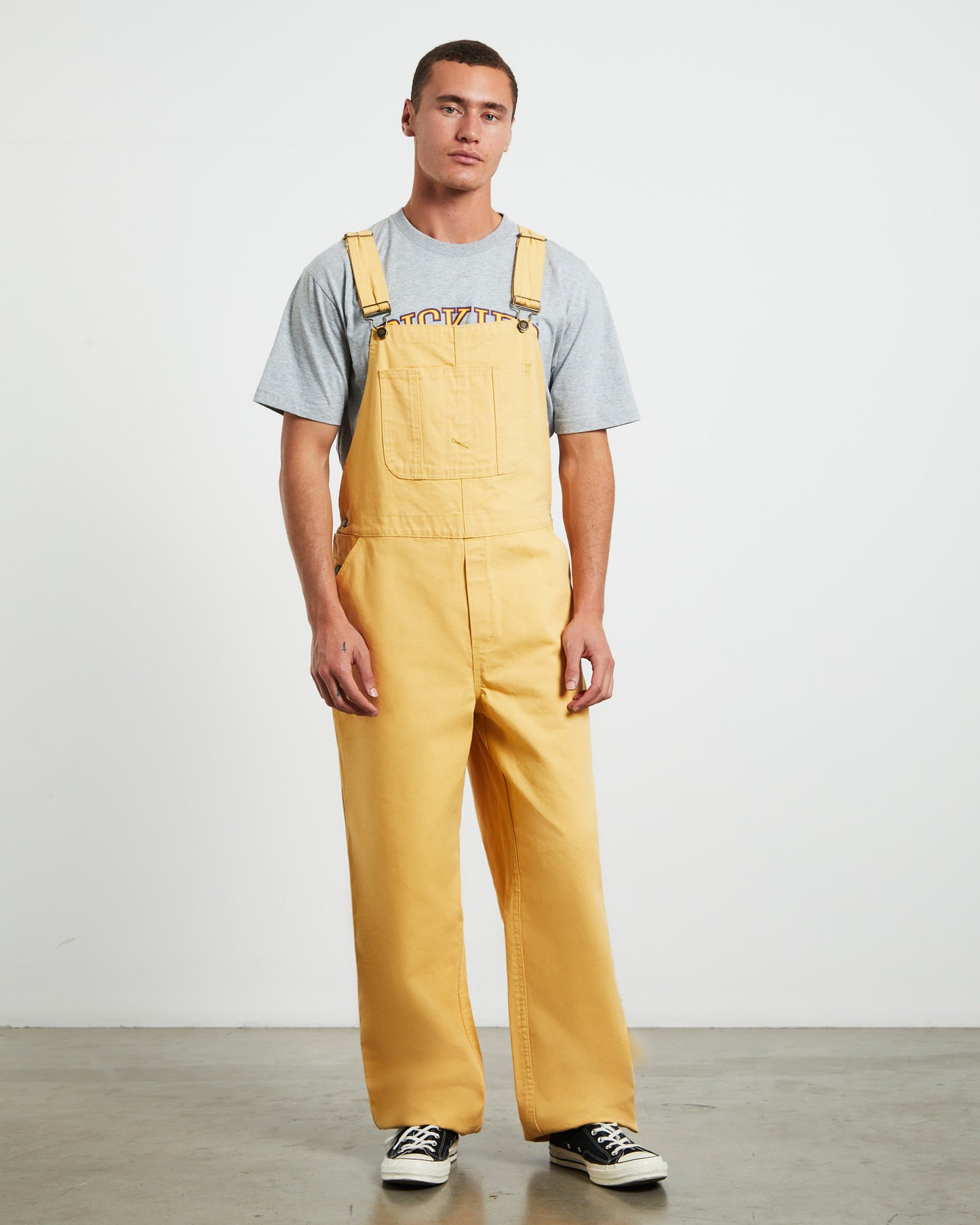 Unisex Carpenter Overalls in Cornsilk Yellow