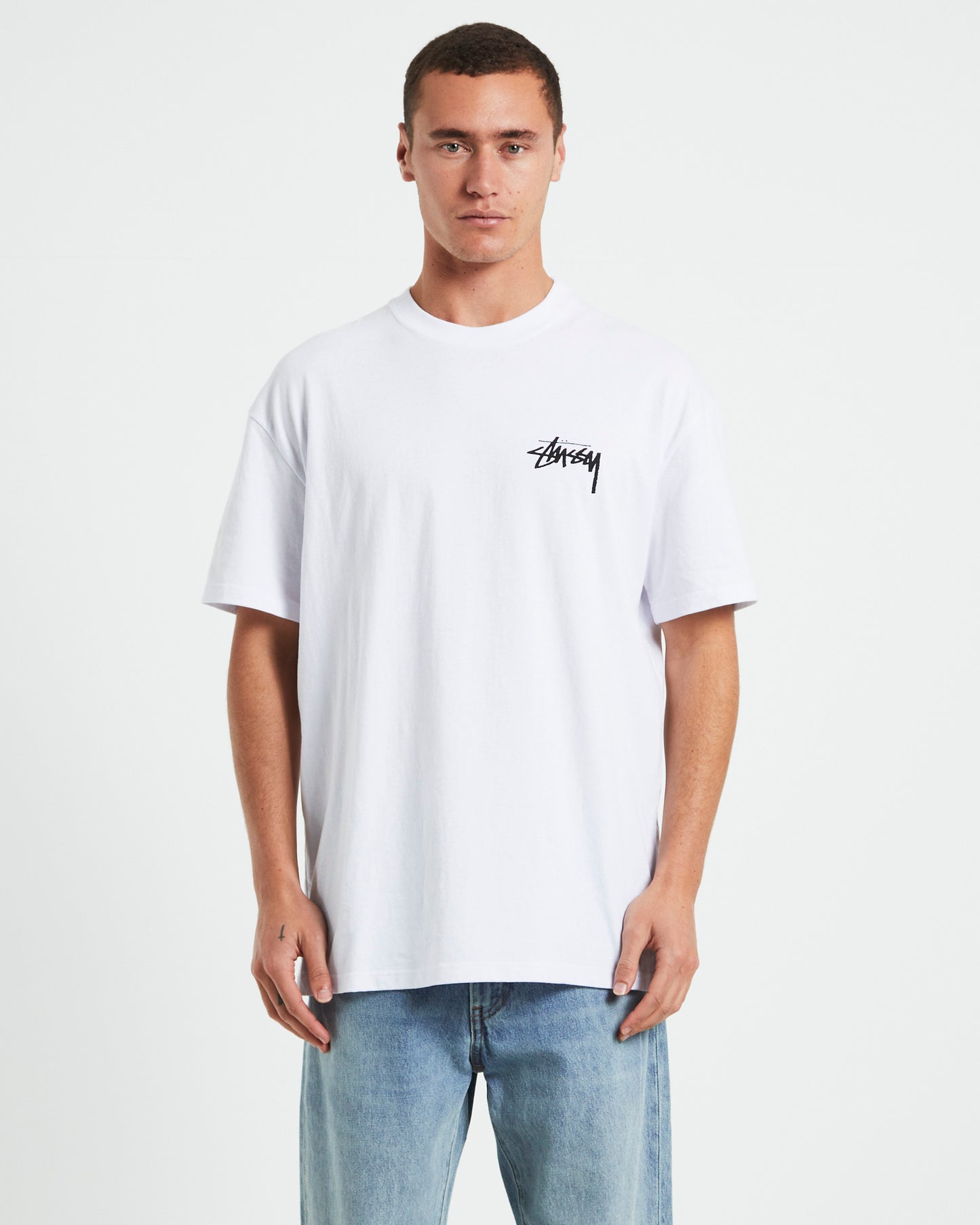 Pair Of Dice Solid Short Sleeve T-Shirt in White