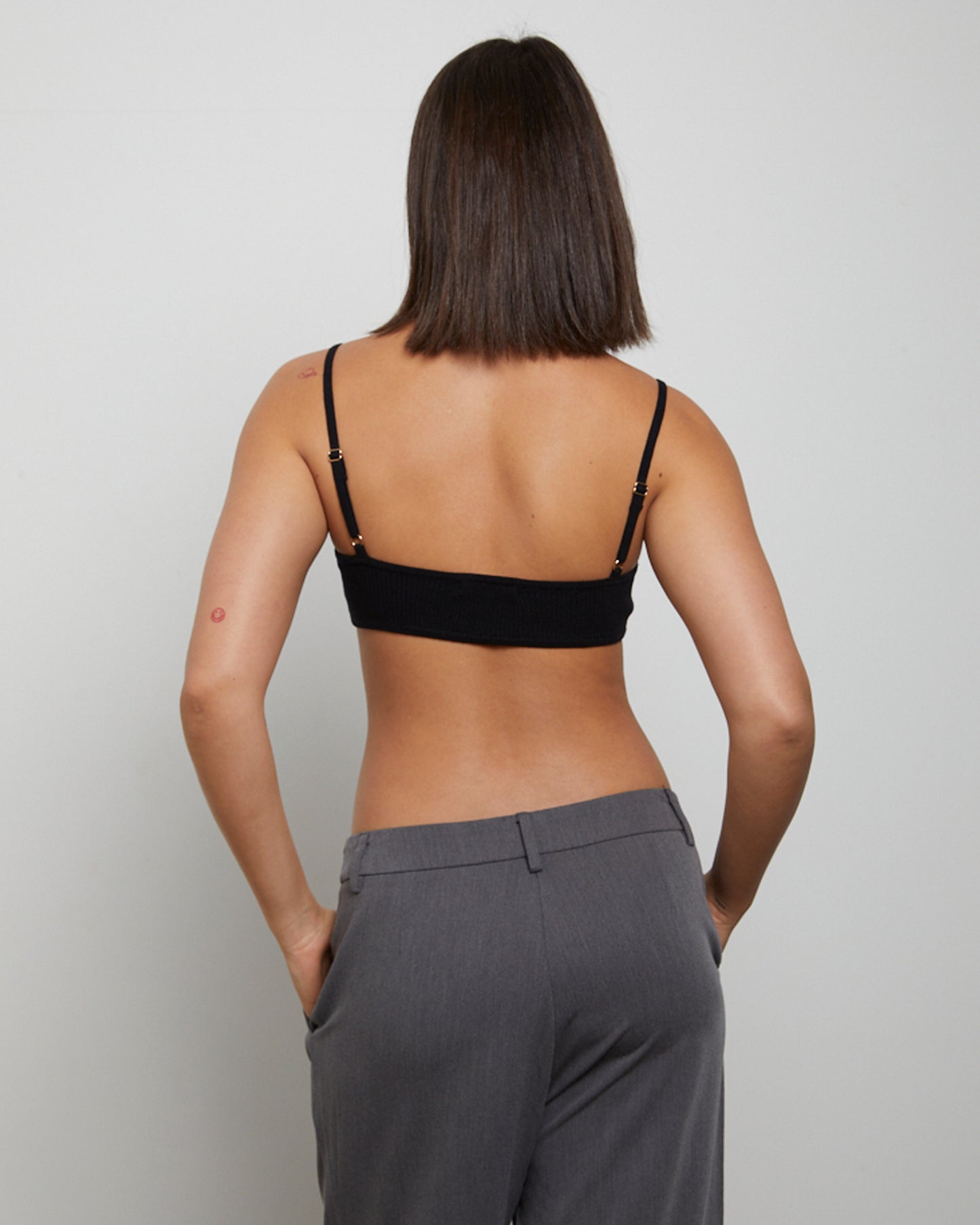 Luxe Knitted Bralette Black