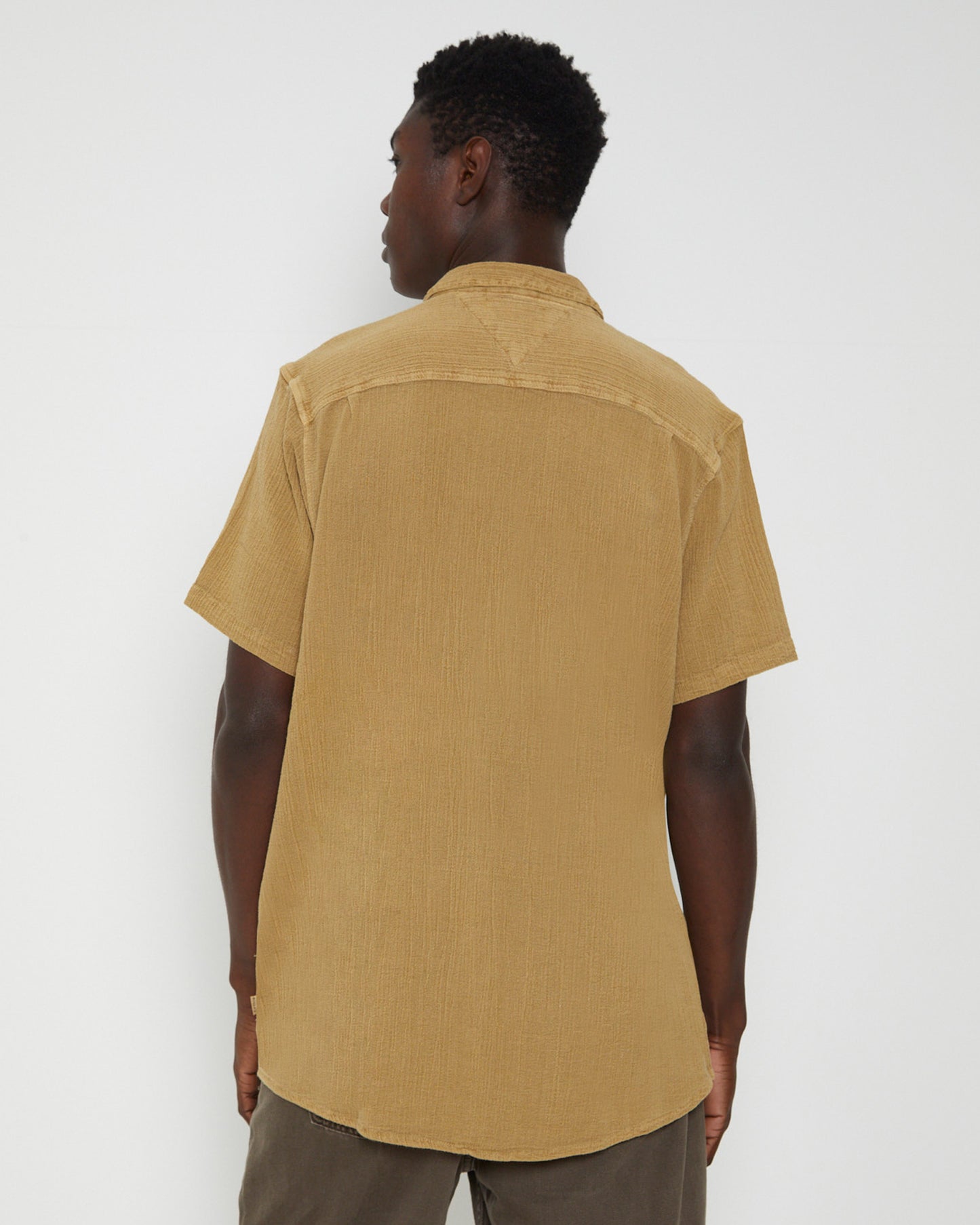 Bon Crepe Short Sleeve Shirt in Sand