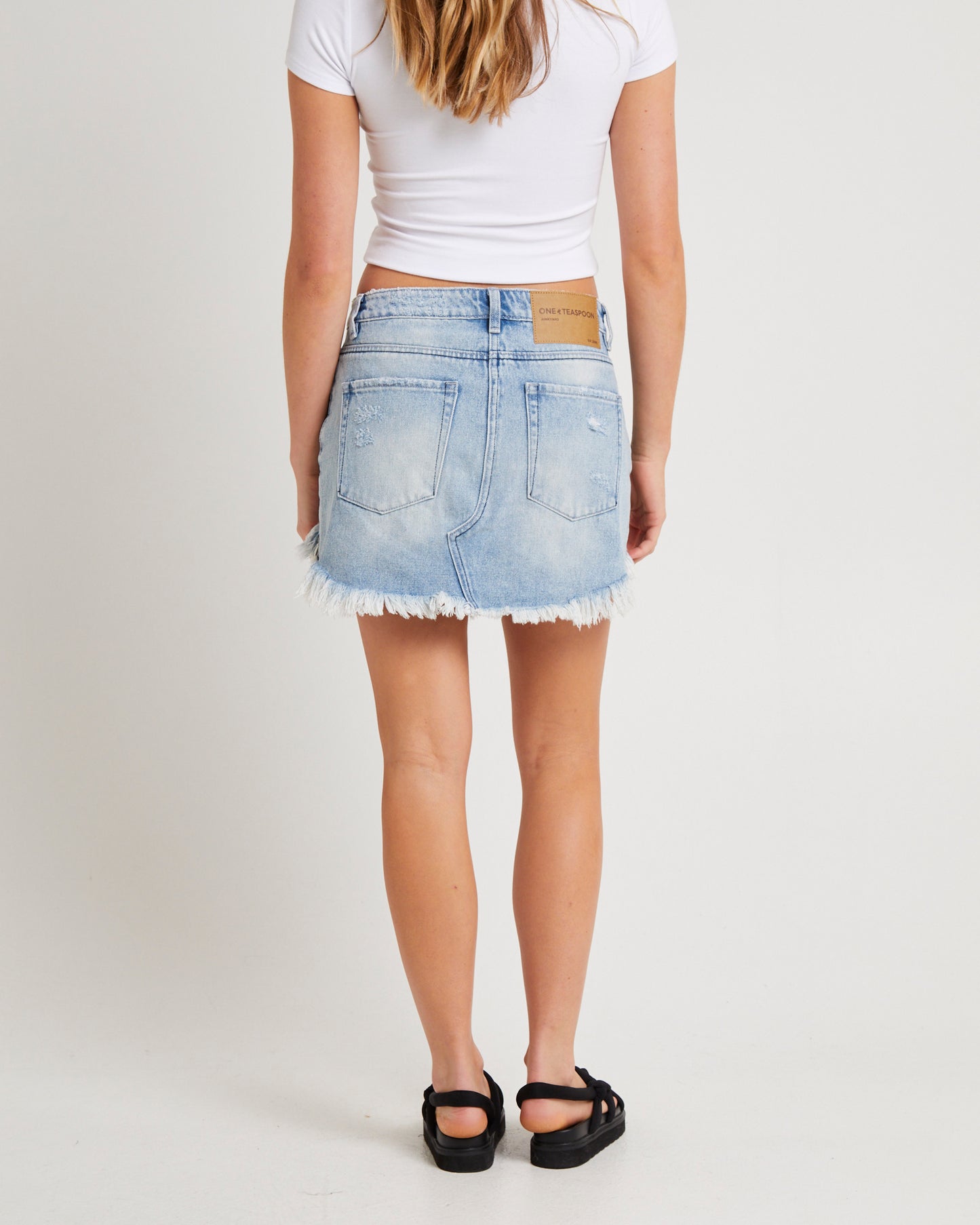 Junkyard Denim Mini Skirt