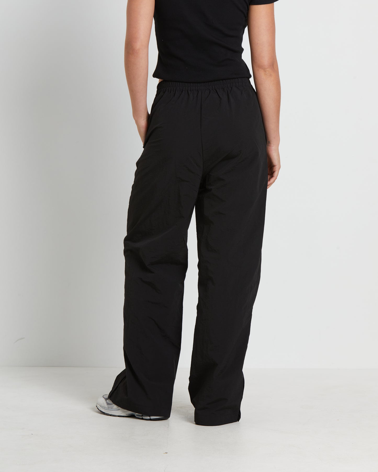 Nylon Graffiti Pants in Black