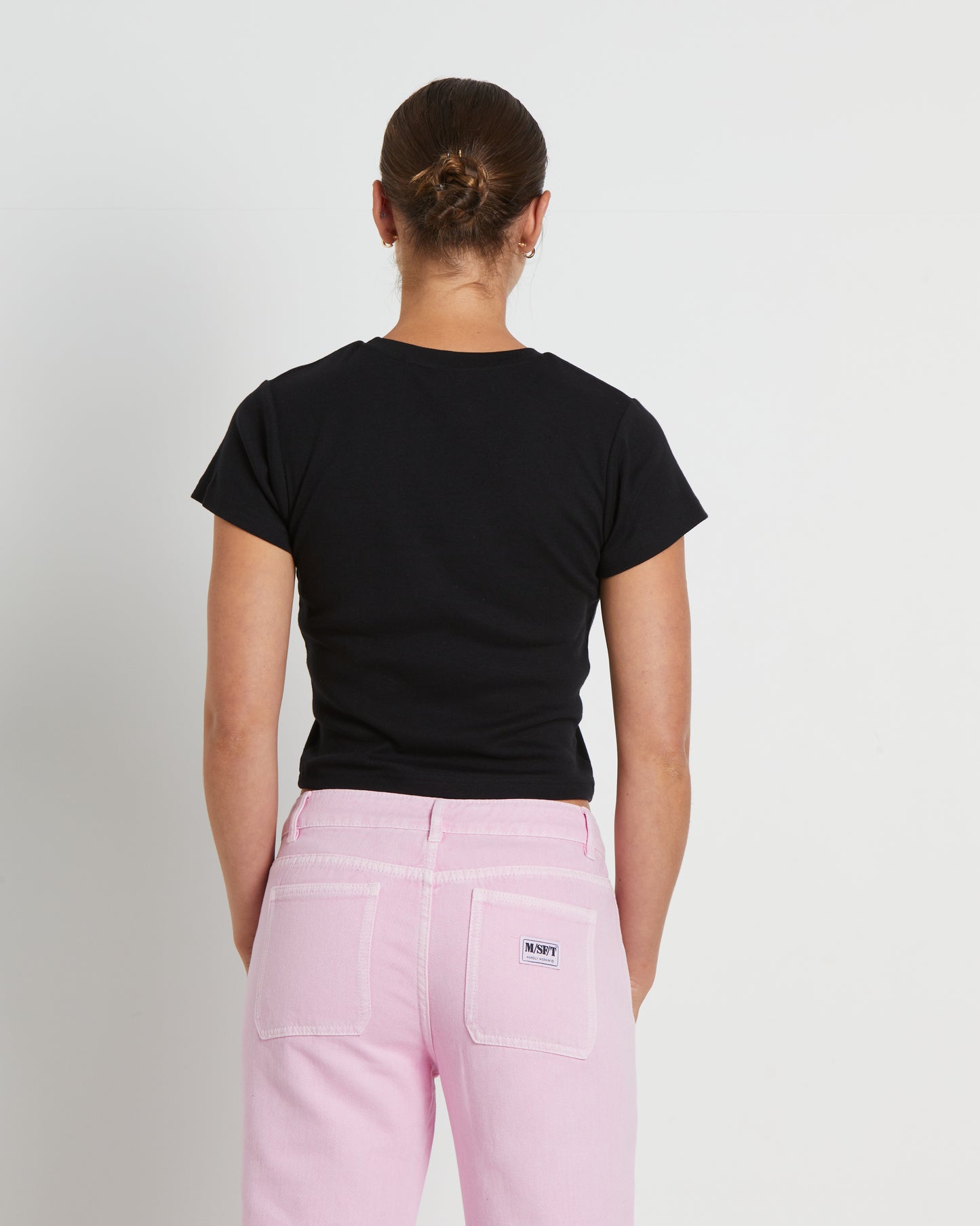 Web Baby Tee in Black