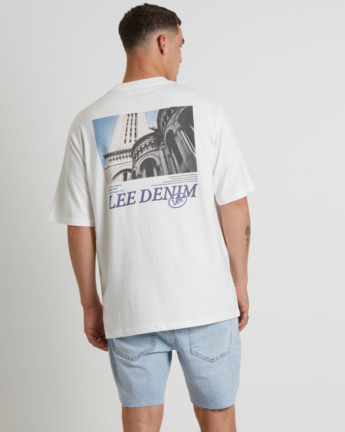 Gargoyle Baggy Short Sleeve T-Shirt in Vintage White
