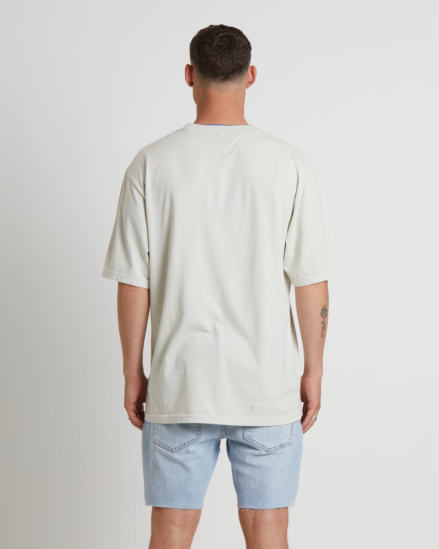 Double Rib Pocket Short Sleeve T-Shirt in Cool Grey