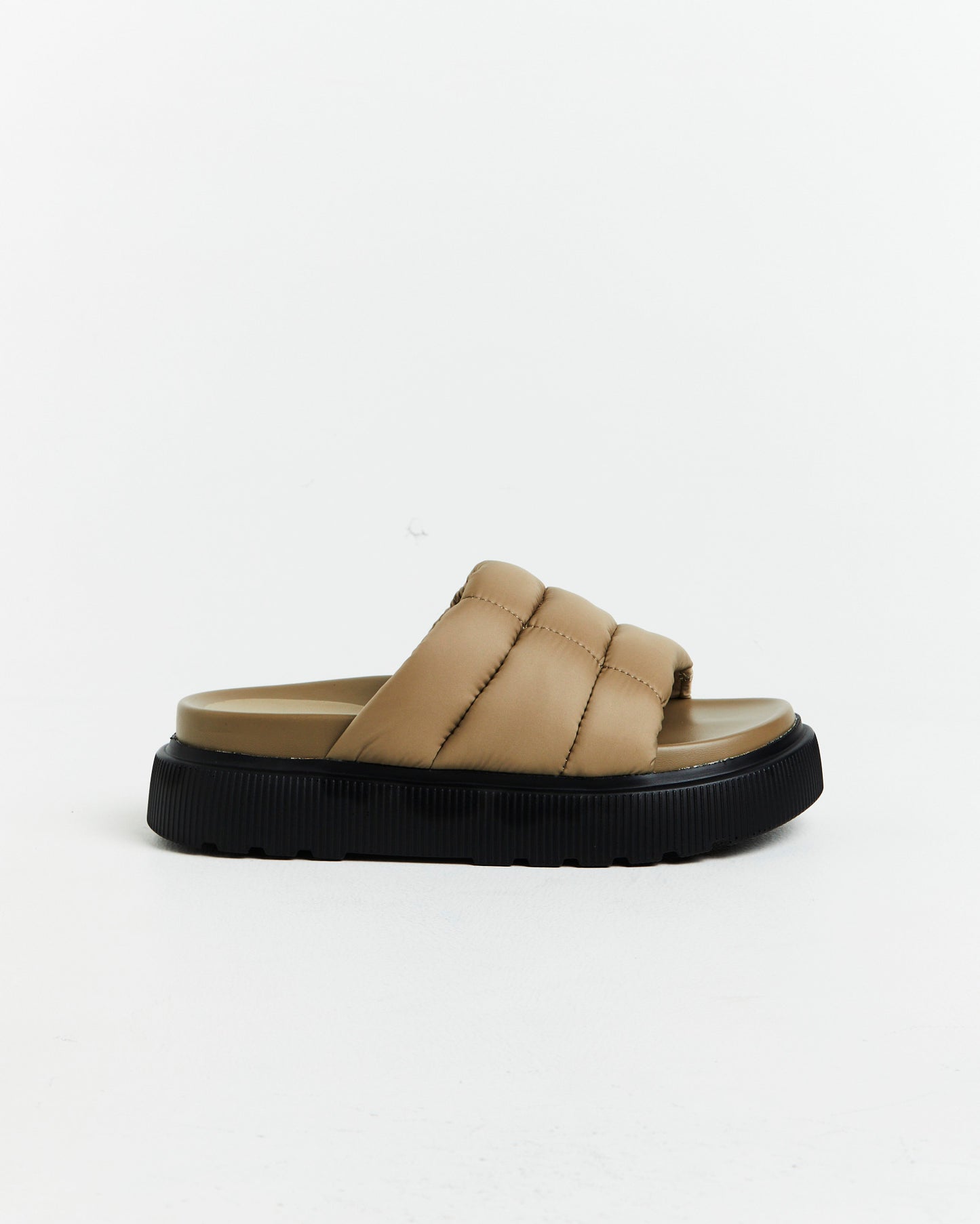 Viviane Slides in Latte Natural