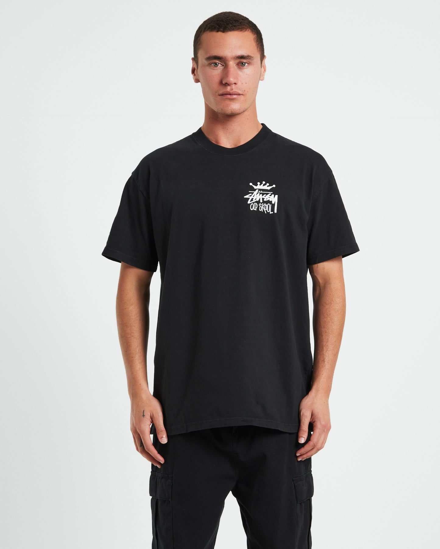 Old Skool Heavyweight Short Sleeve T-Shirt in Black