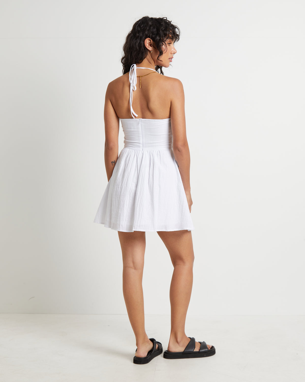 Boat Mini Dress WHITE
