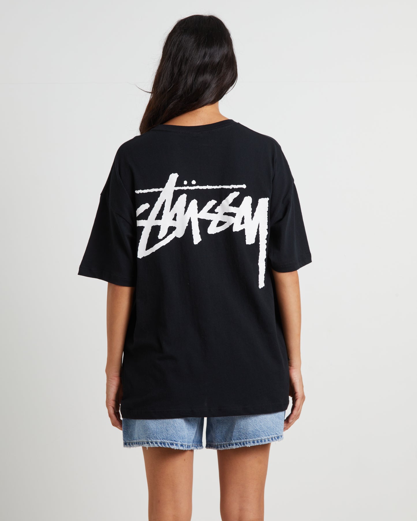 Bigger Stock Relaxed Short Sleeve T-Shirt in Black