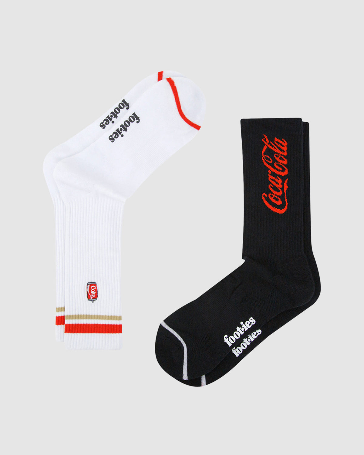 Coke Can Sneaker Socks 2 Pack WHITE/BLACK