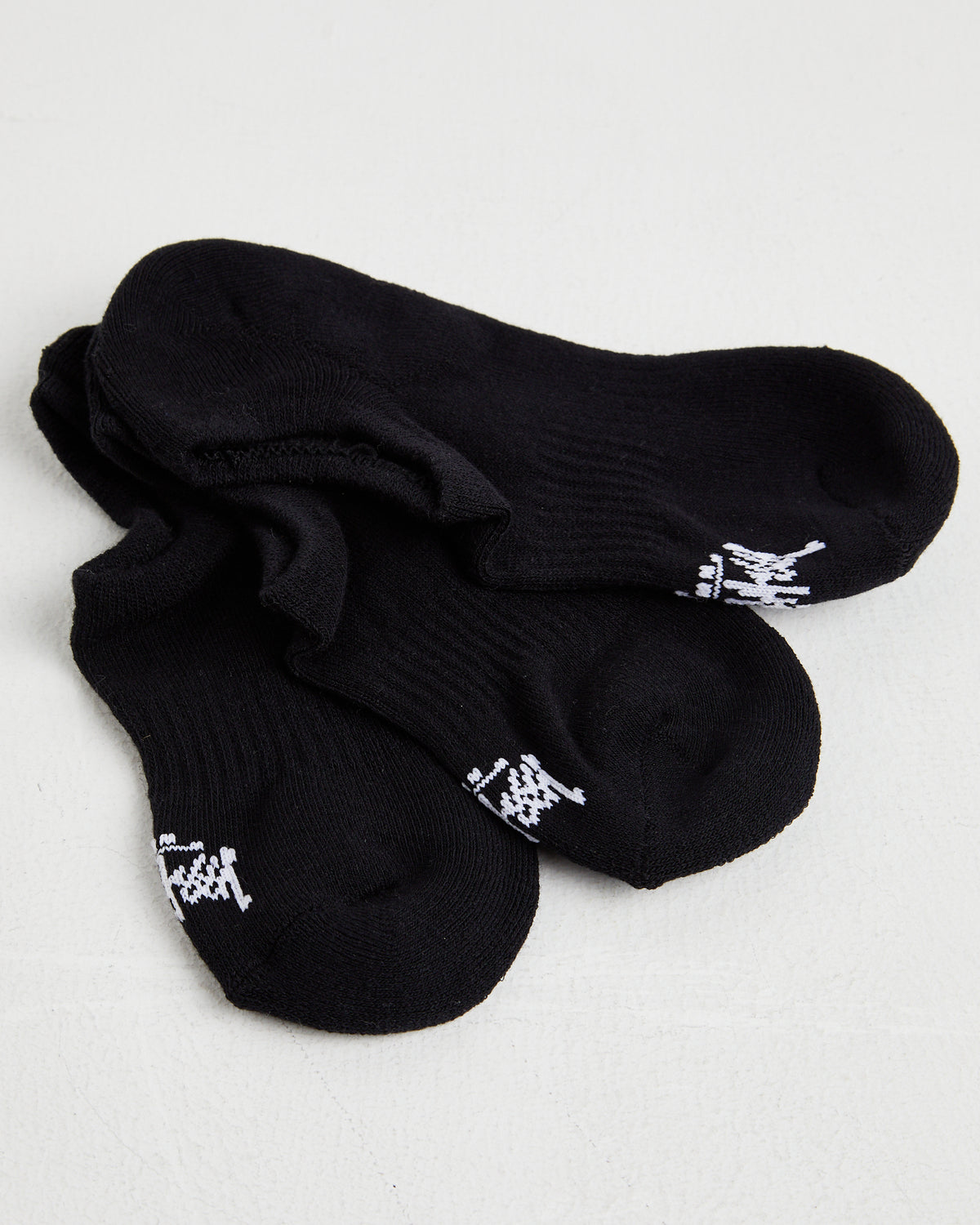 Mens Graffiti No Show Socks 3 Pack in Black BLACK