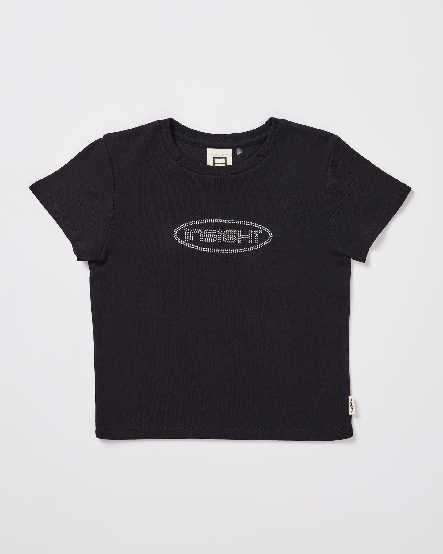 Teen Girls Hackers Baby Tee in Black