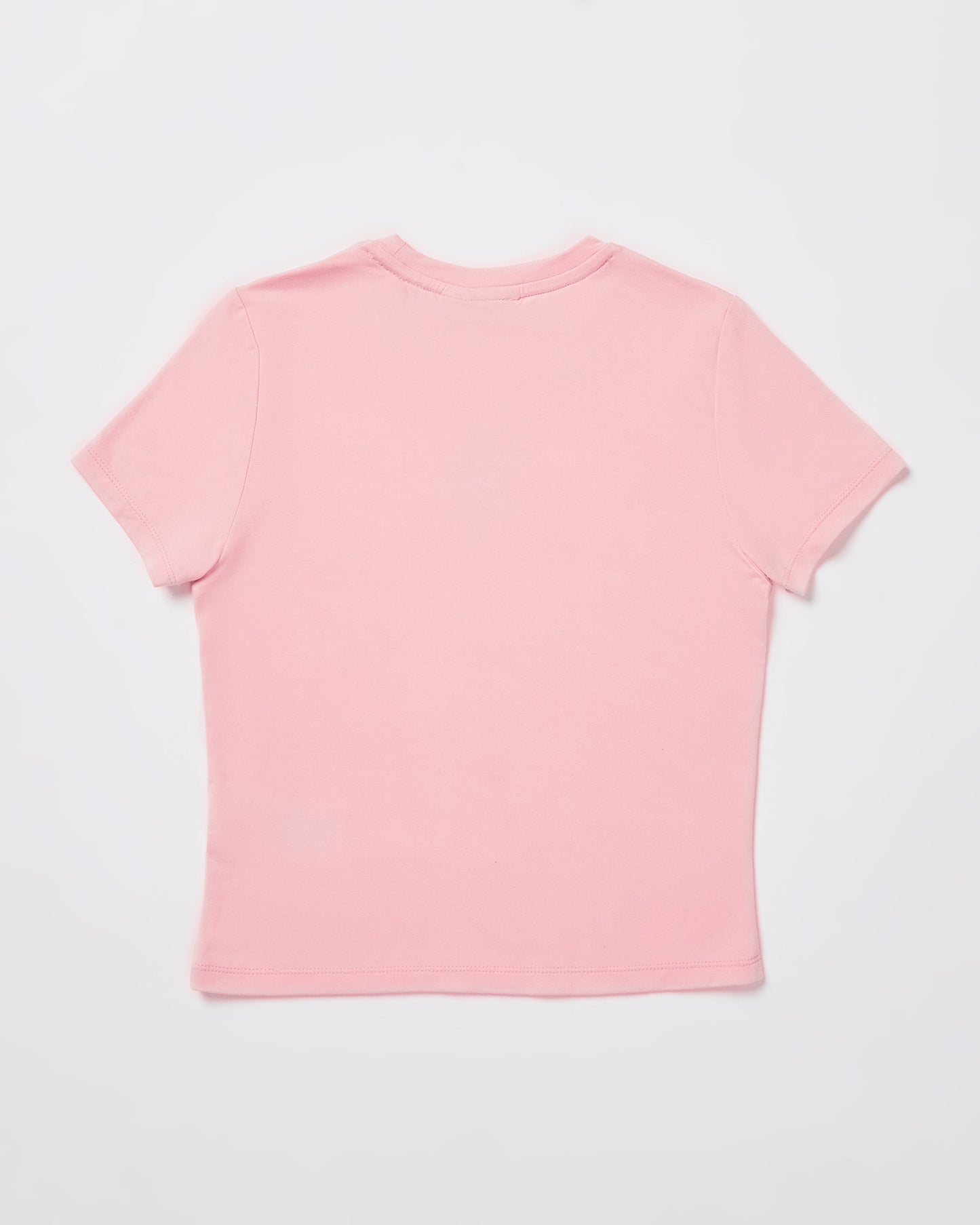 Teen Girls Subtitled Sports Club Fitted T-Shirt in Ballet Pink