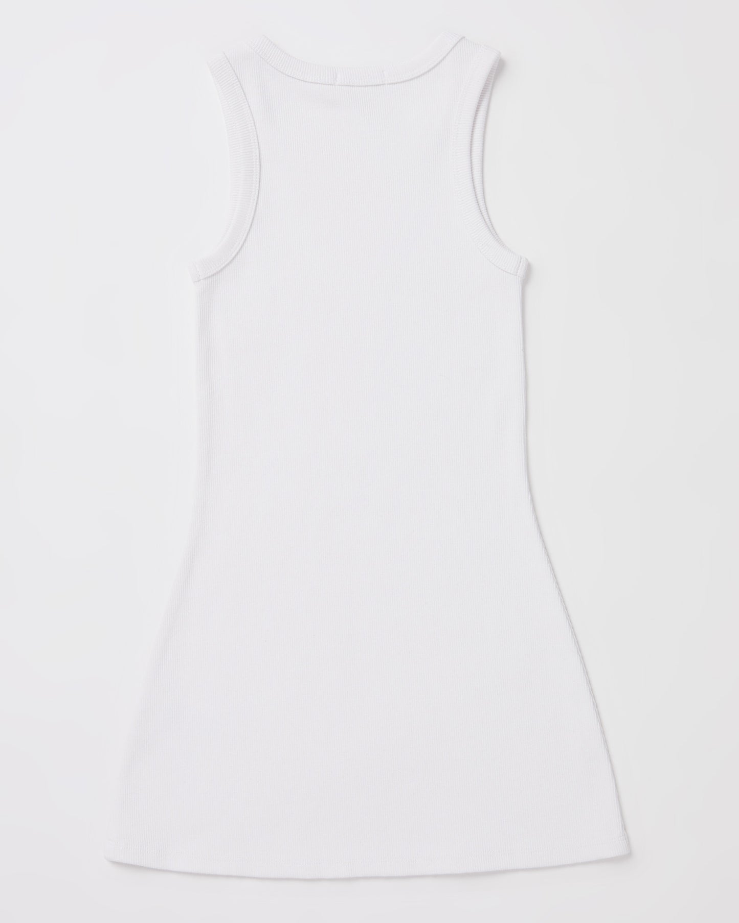 Teen Girls Super Scoop Classic Dress in white