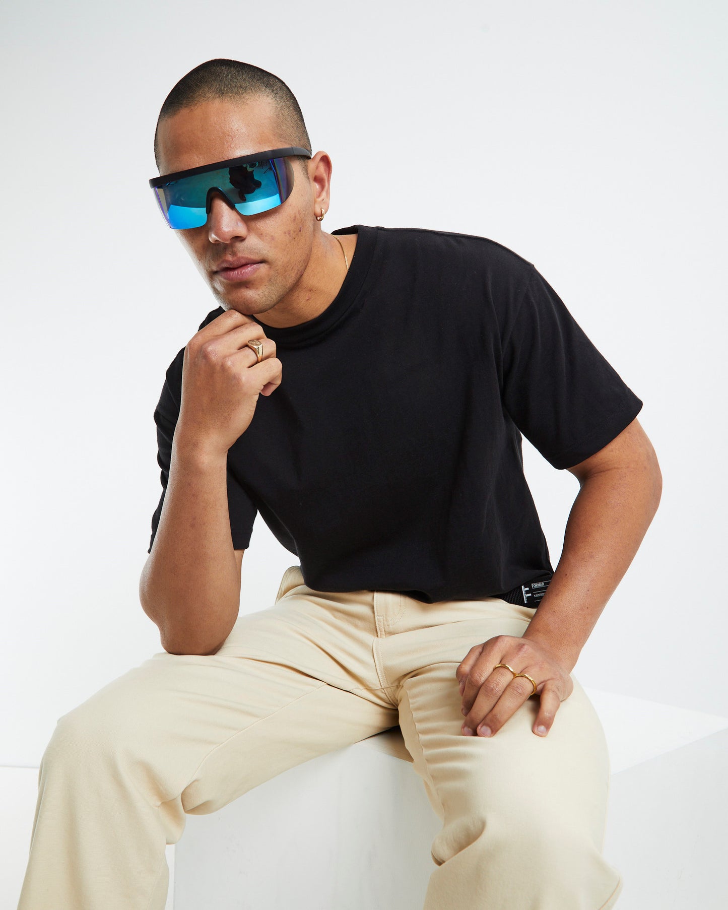 Denver Reflector Shield Sunnies Black