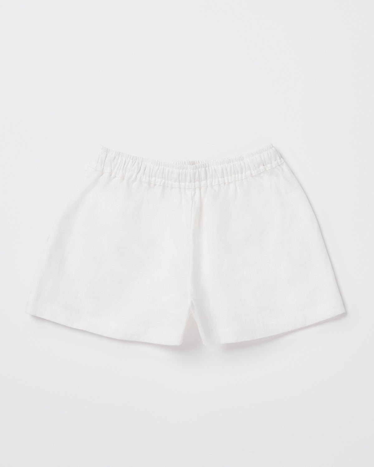 Girls Tide Linen Shorts in White WHITE