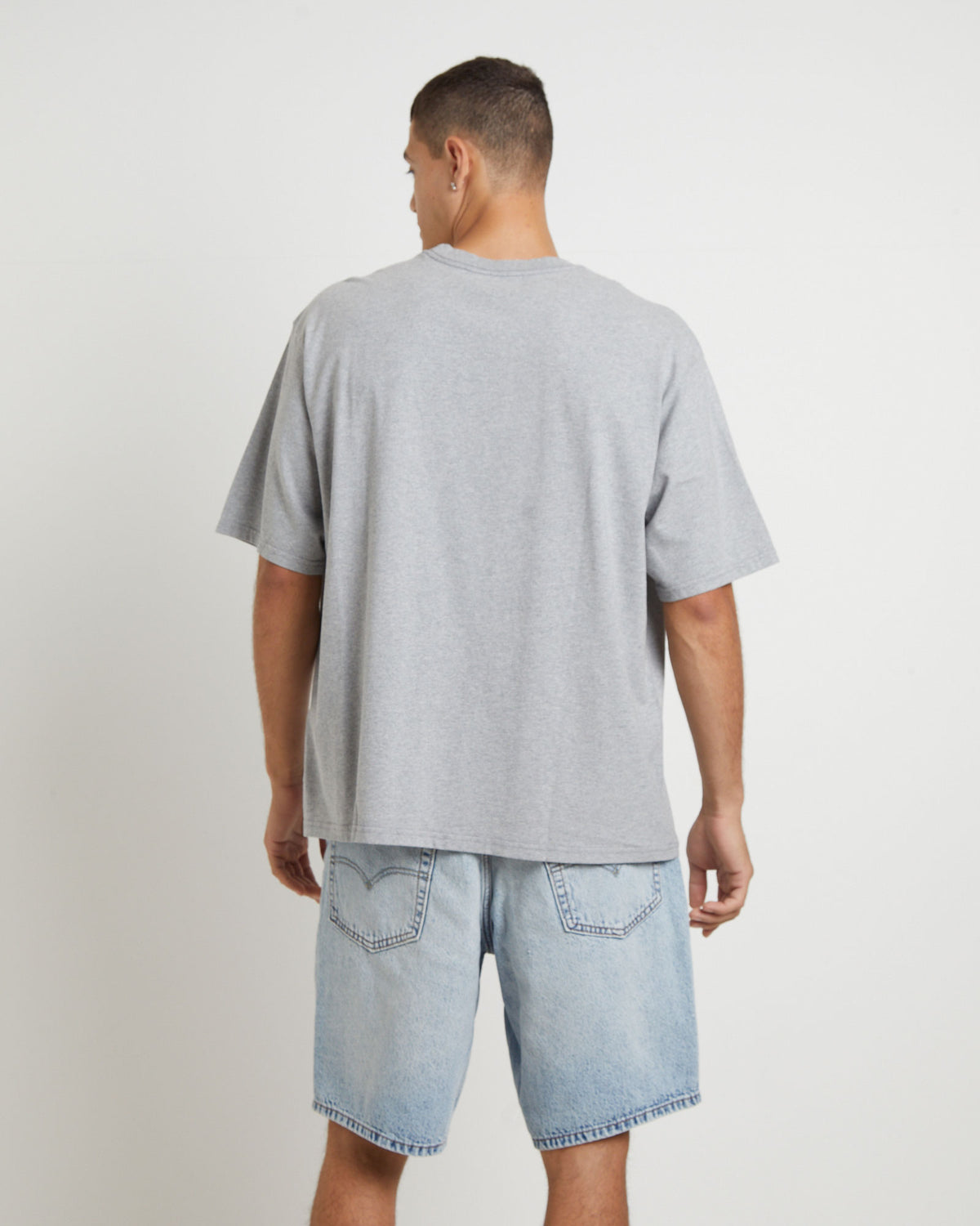 Short Sleeve Workwear T-Shirt in Mid Tone Heather Grey GREY
