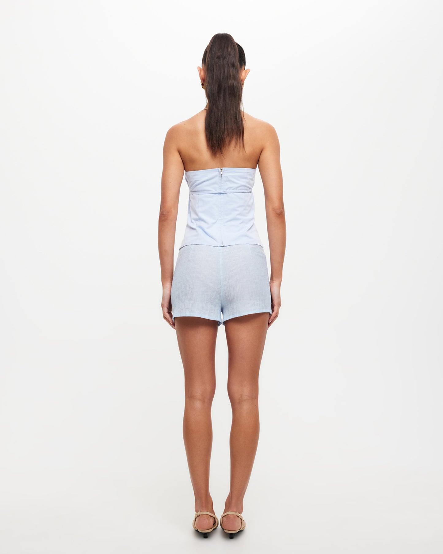 Allure Strapless Top in Pale Blue