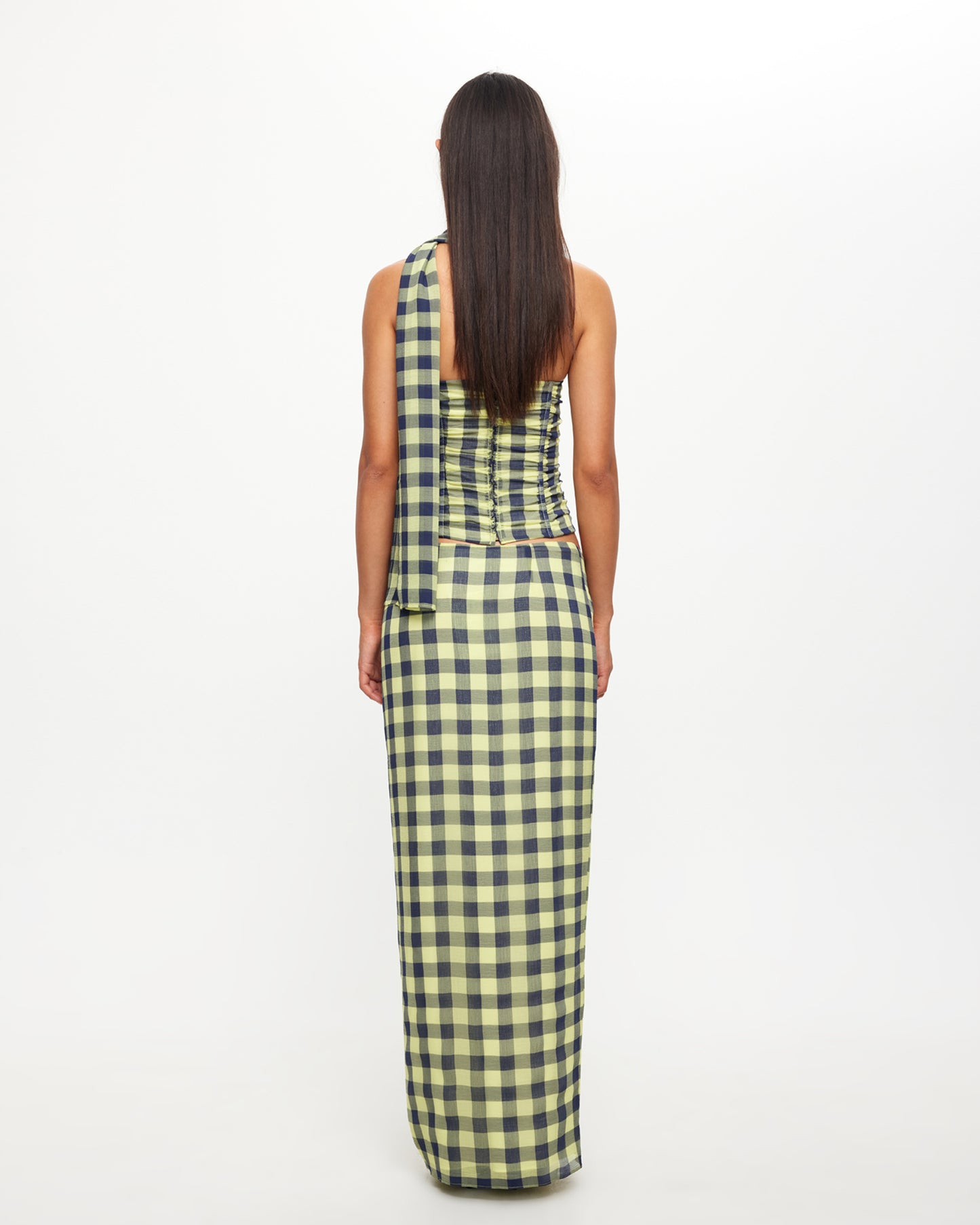 Island Bodice in Navy Check