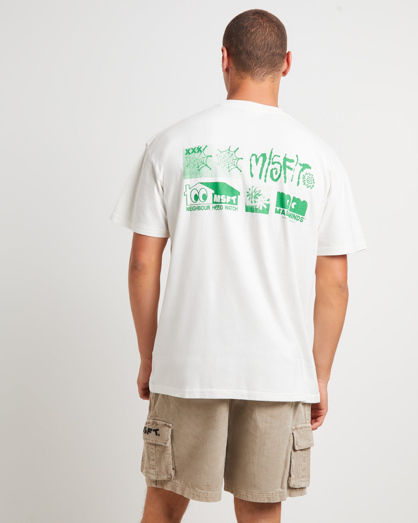 Hood Watch 50-50 Short Sleeve T-Shirt in Thrift White