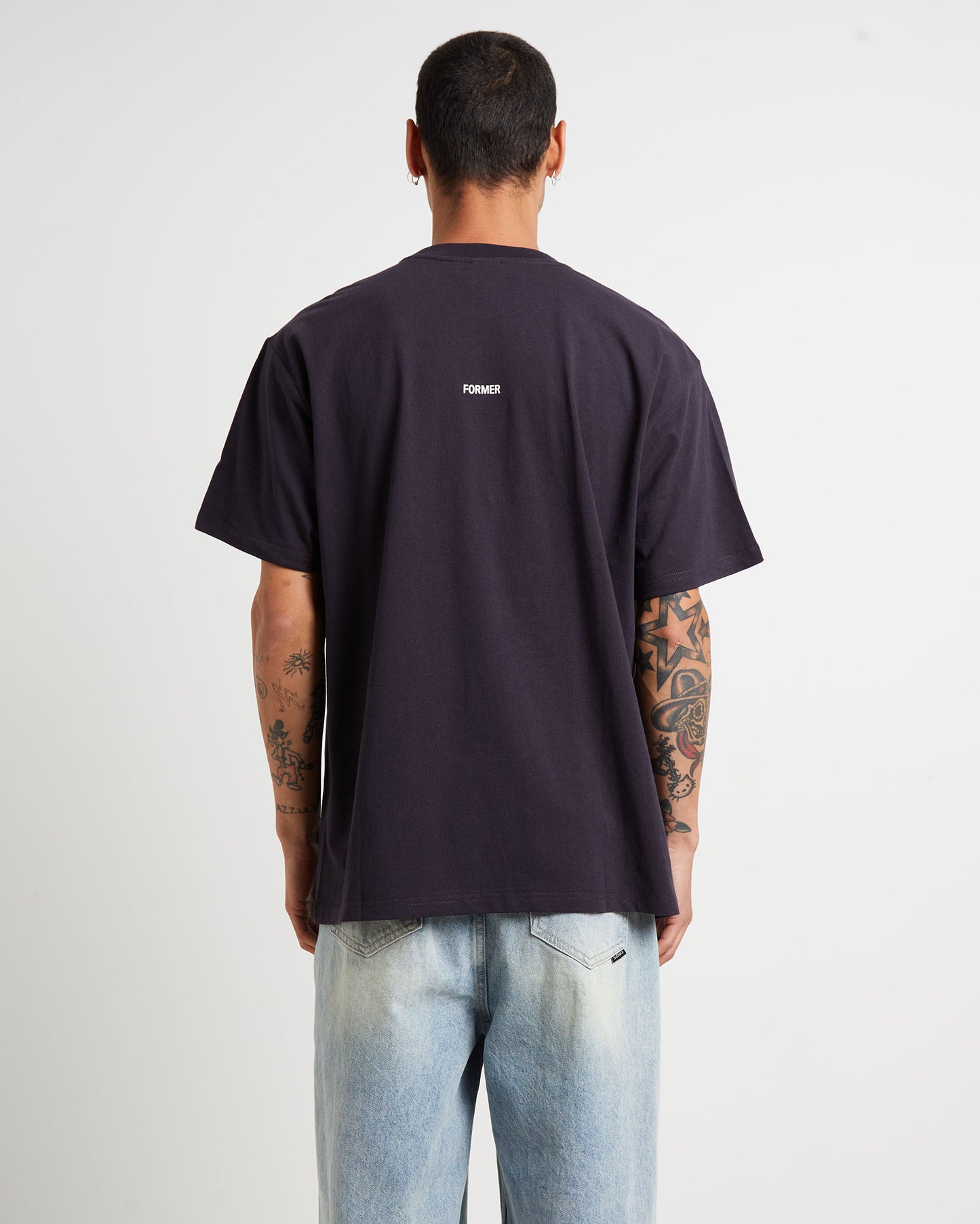 Cracked Crux Short Sleeve T-Shirt in Navy