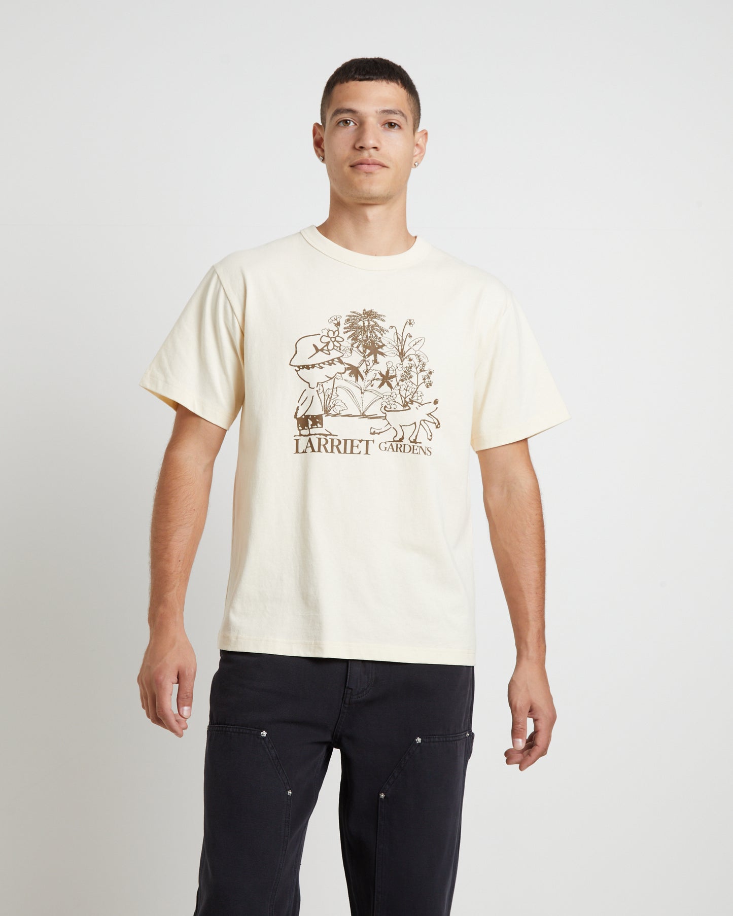Larriet Gardens Short Sleeve T-Shirt in Natural