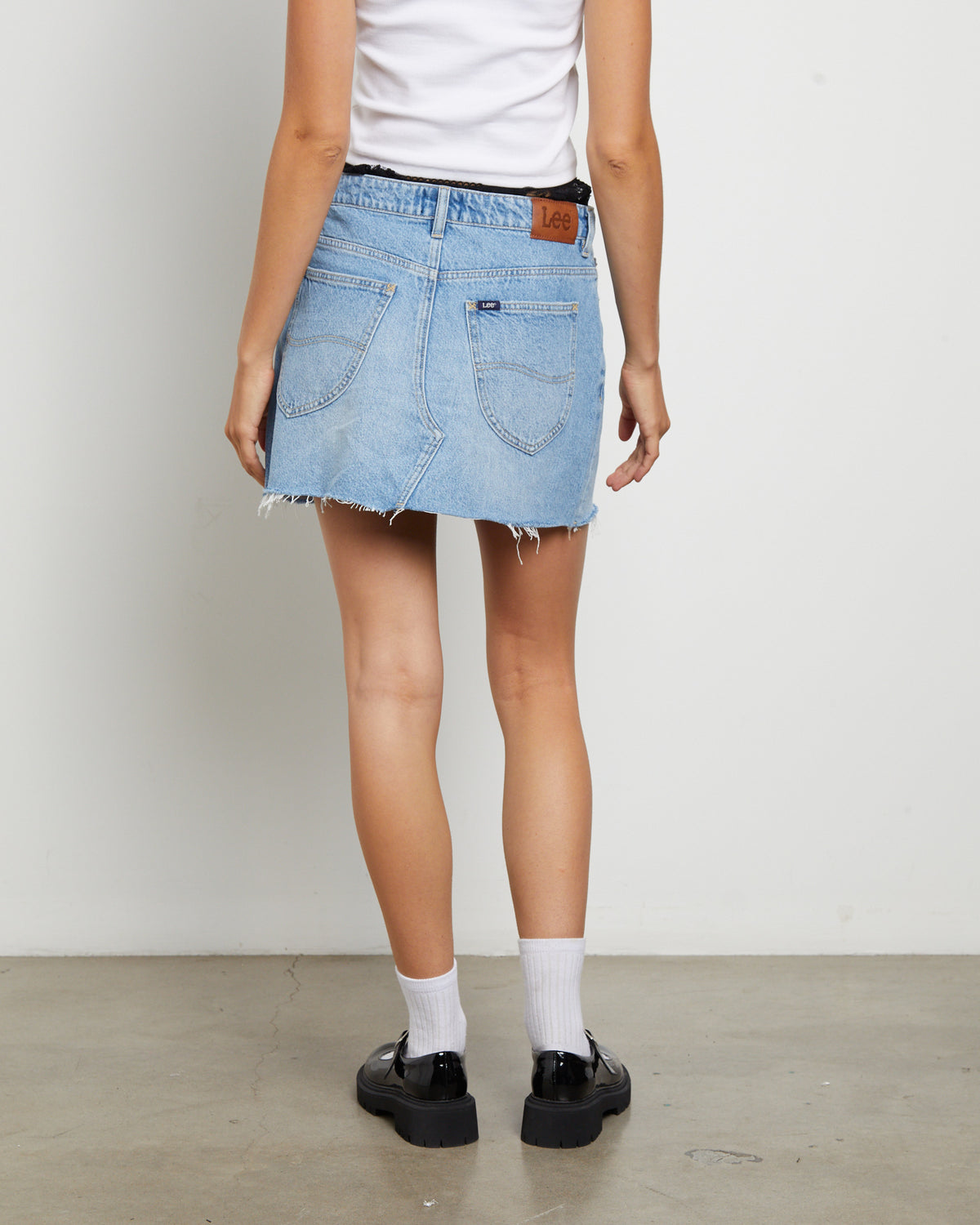 Relaxed Mini Denim Skirt in Soho Fade SOHO FADE