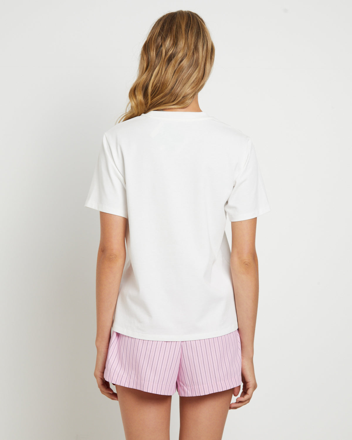 Fleur Short Sleeve T-Shirt in White White