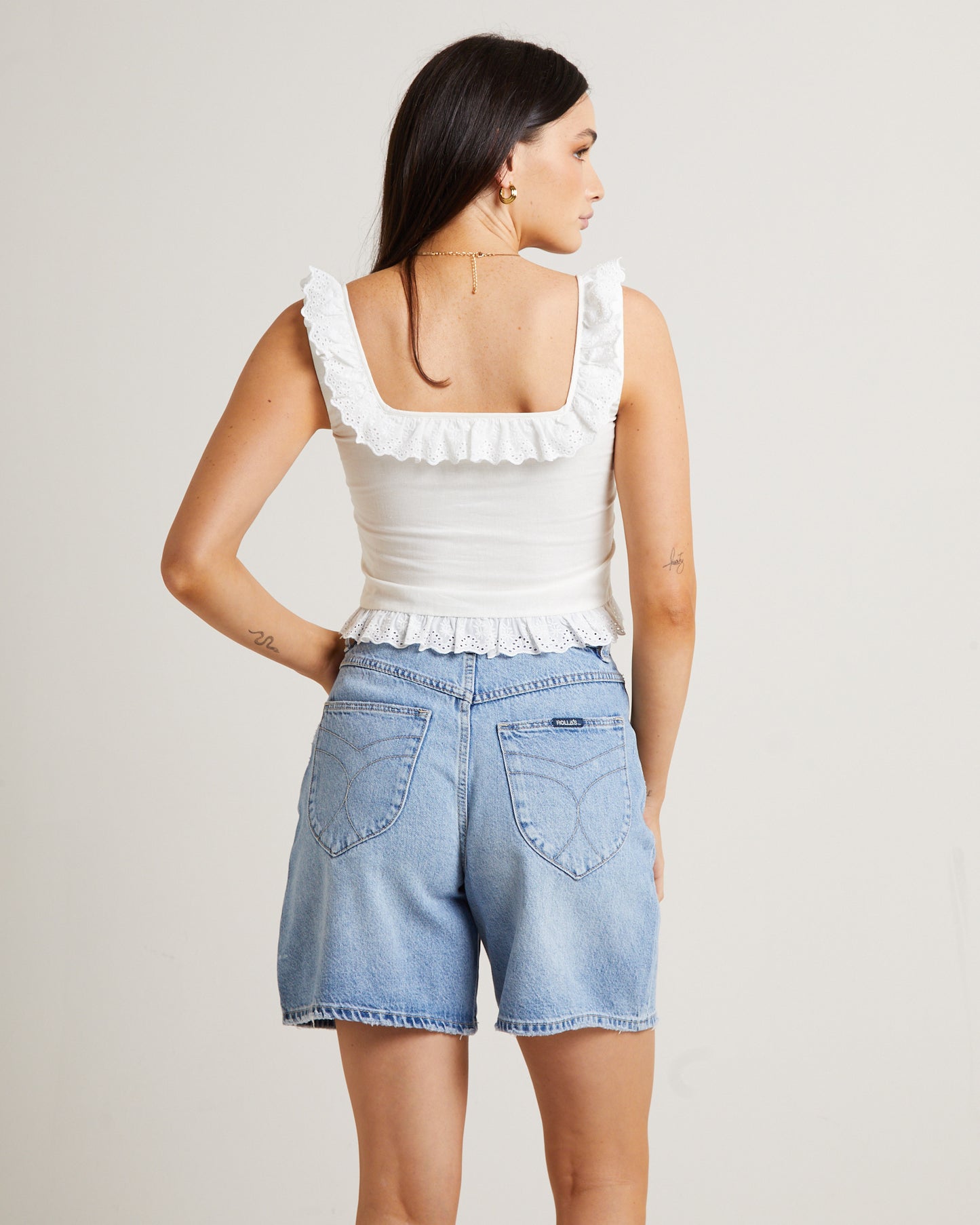 Birkin Lace Camisole Top in White