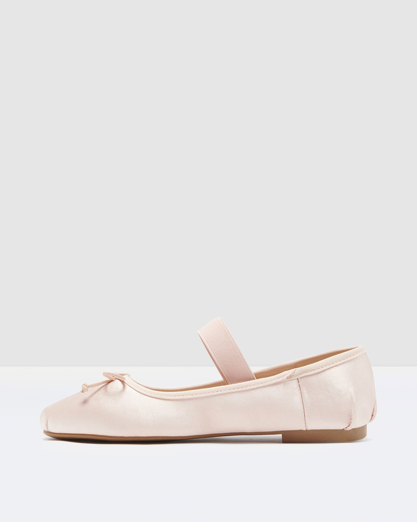 Mystic Ballet Flats in Blush Satin