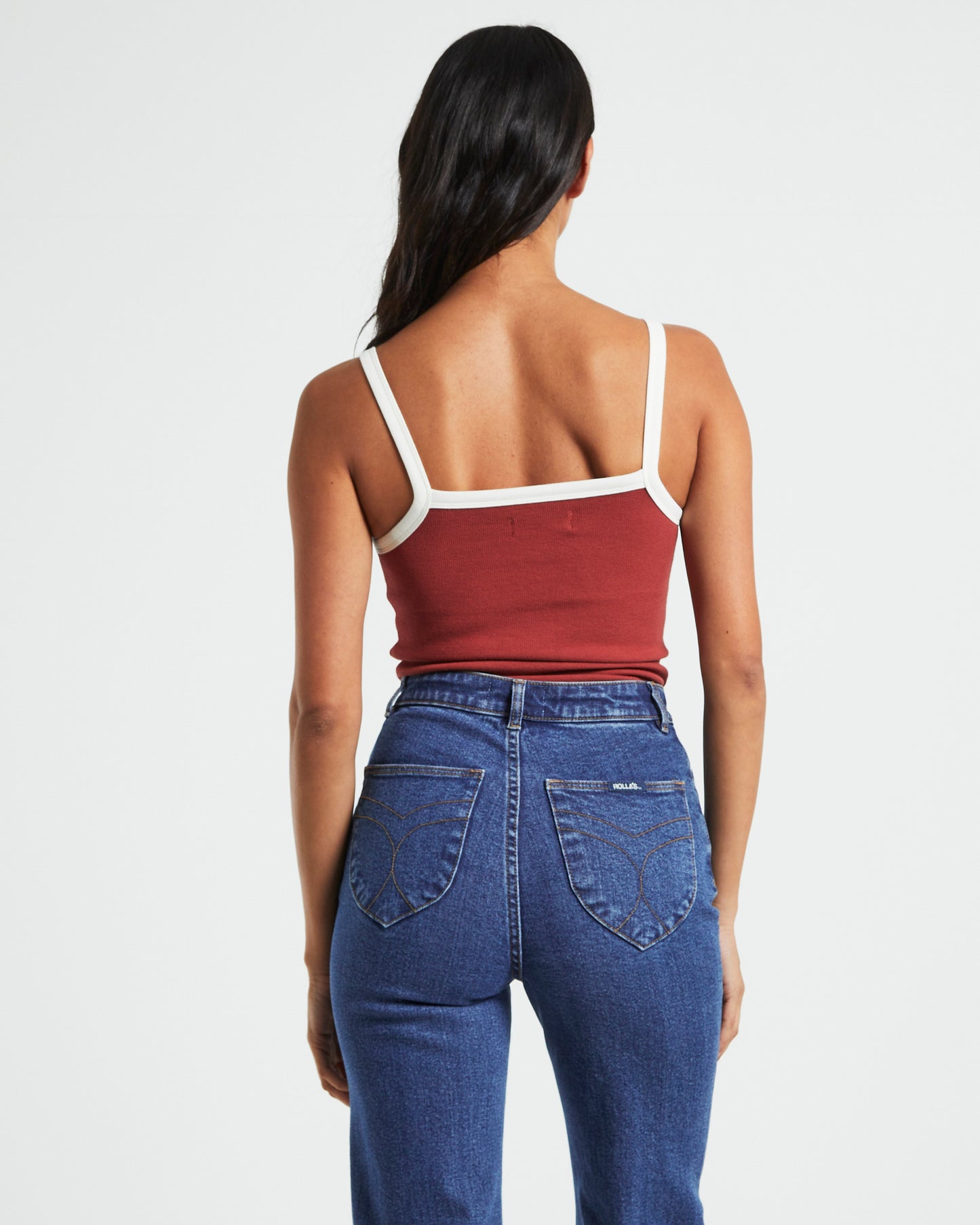 Organic Naomi Tank Top in Brick