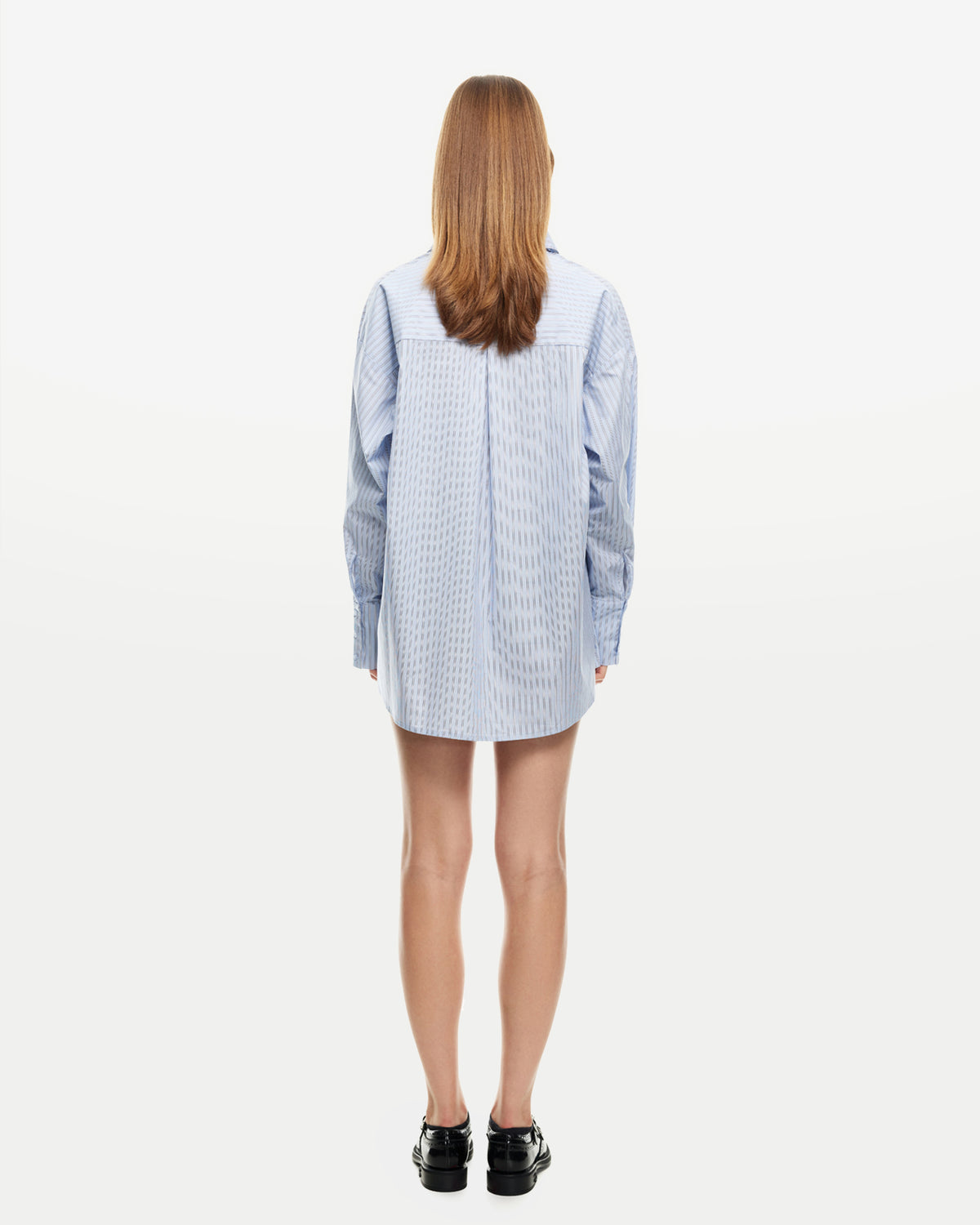 Boyfriend Long Sleeve Shirt in Blue Stripe BLUE STRIPE