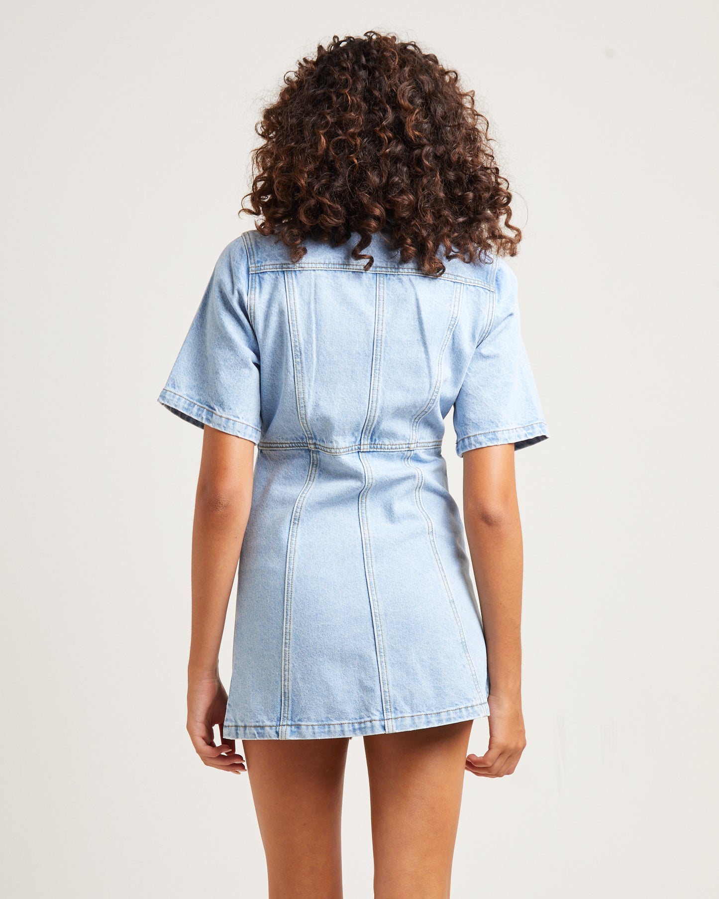 Rio Denim Mini Dress Blue Fade