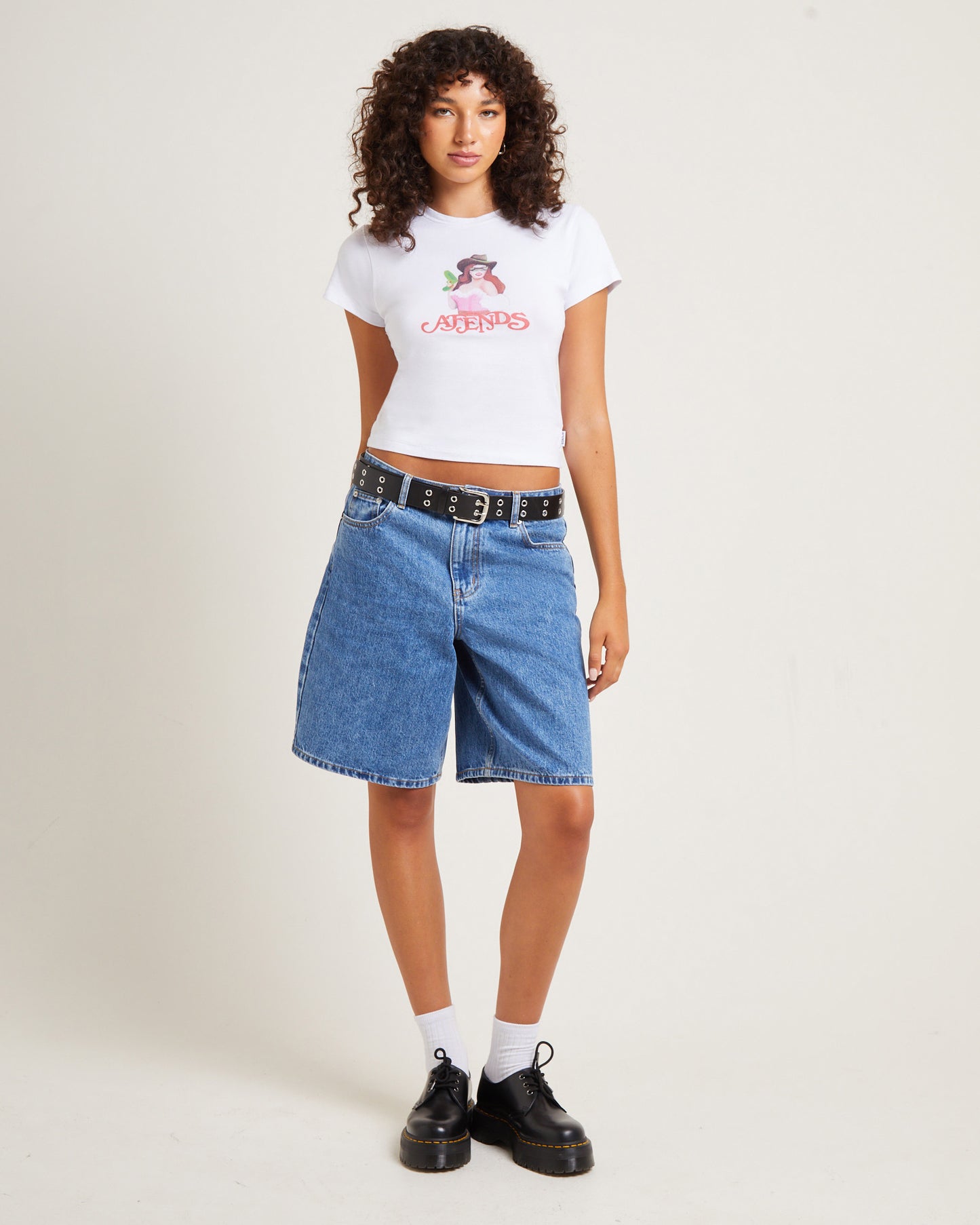 Worlds Above Recycled Baby Tee White