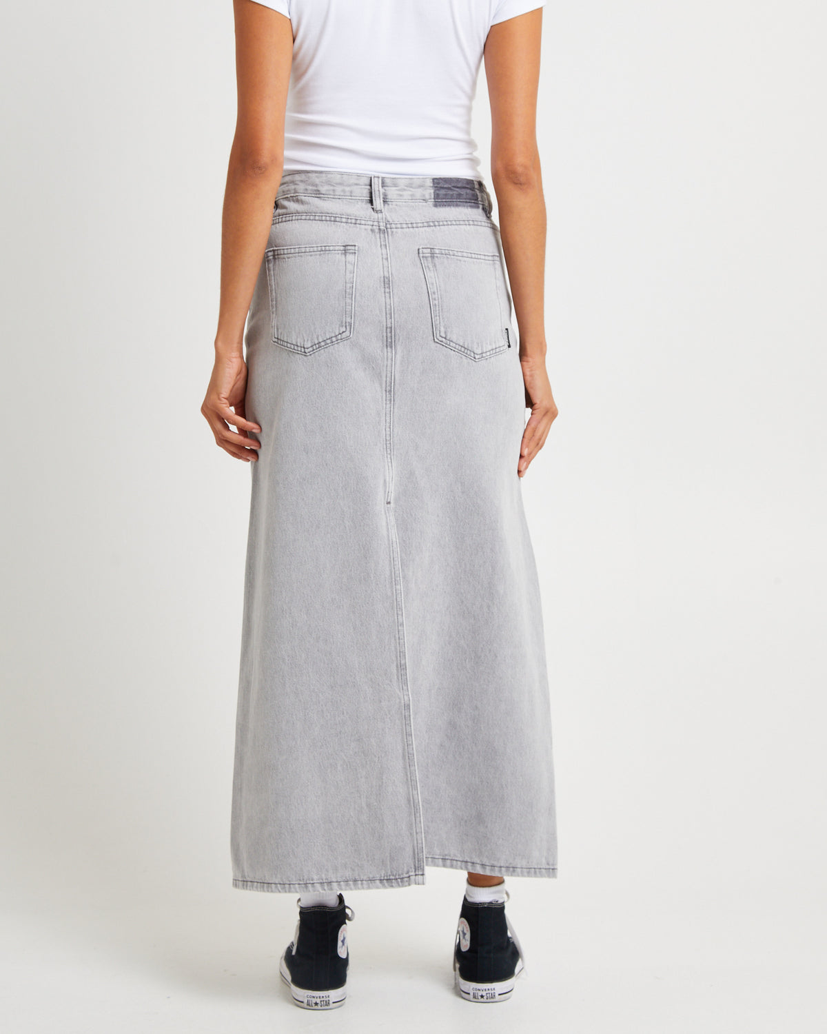 Nala Maxi Denim Skirt Pebble PEBBLE