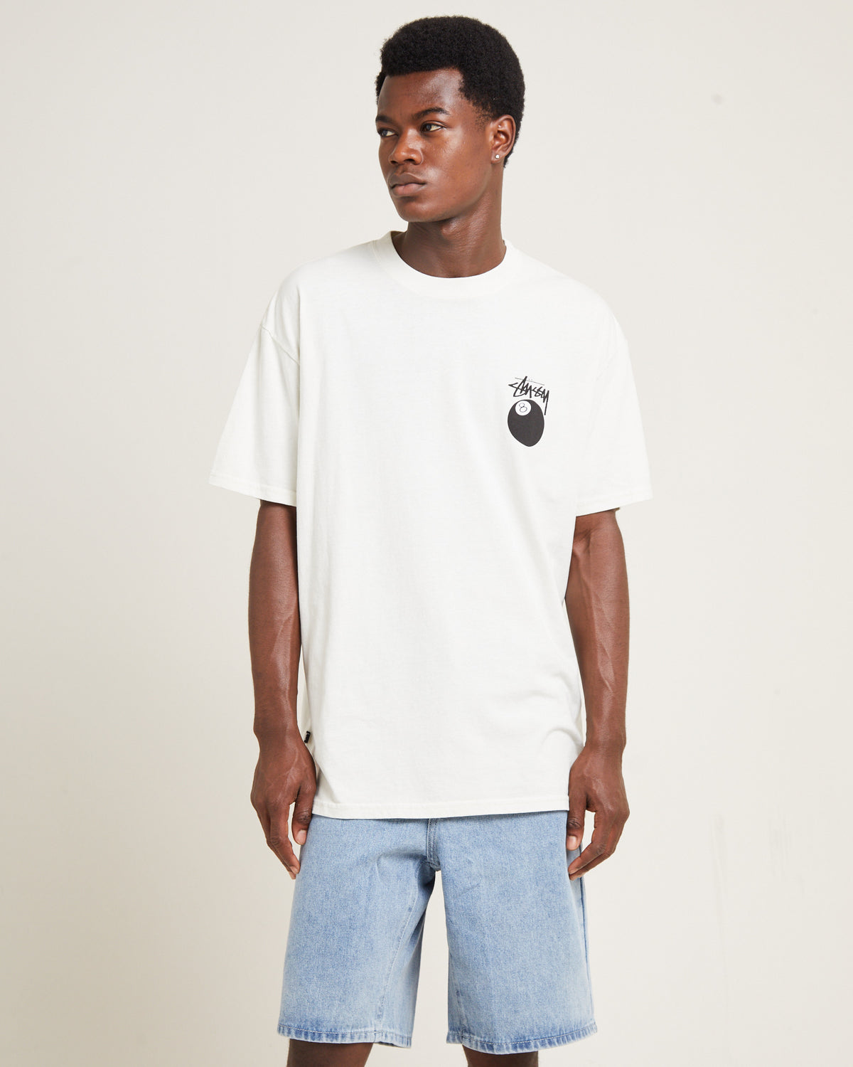 8 Ball Heavyweight Short Sleeve T-Shirt Washed White WASHED WHITE