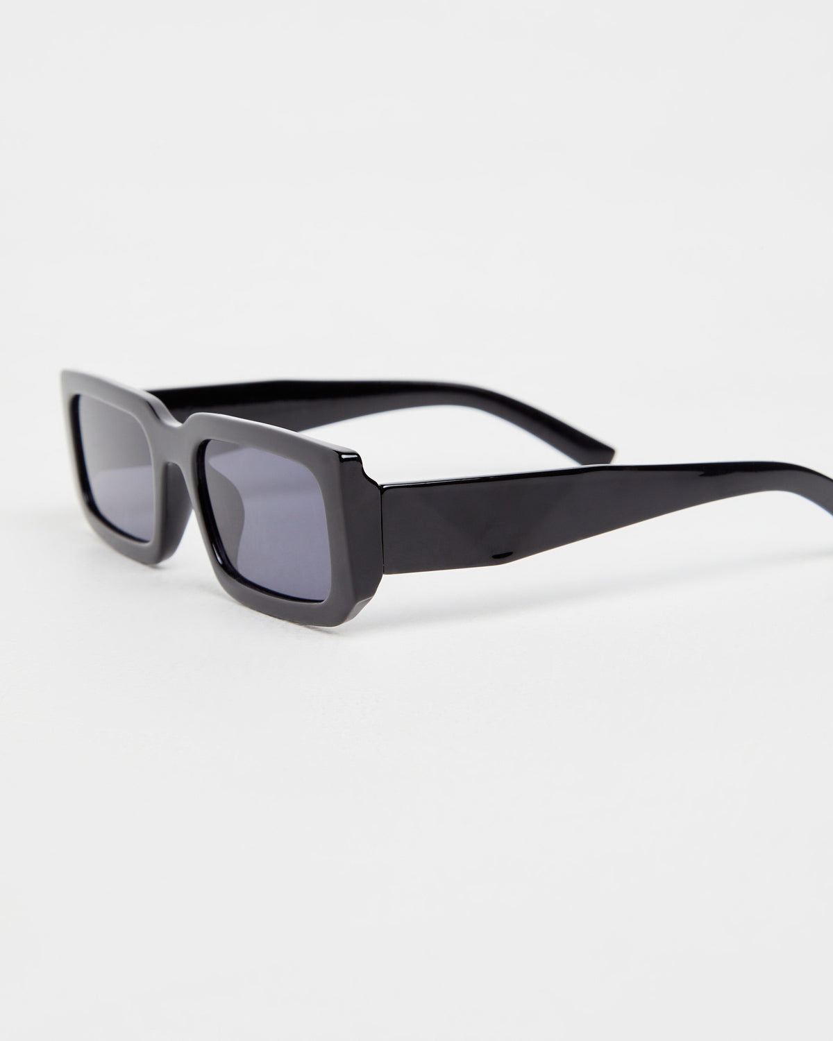 Ziggy Rectangle Sunglasses Black BLACK