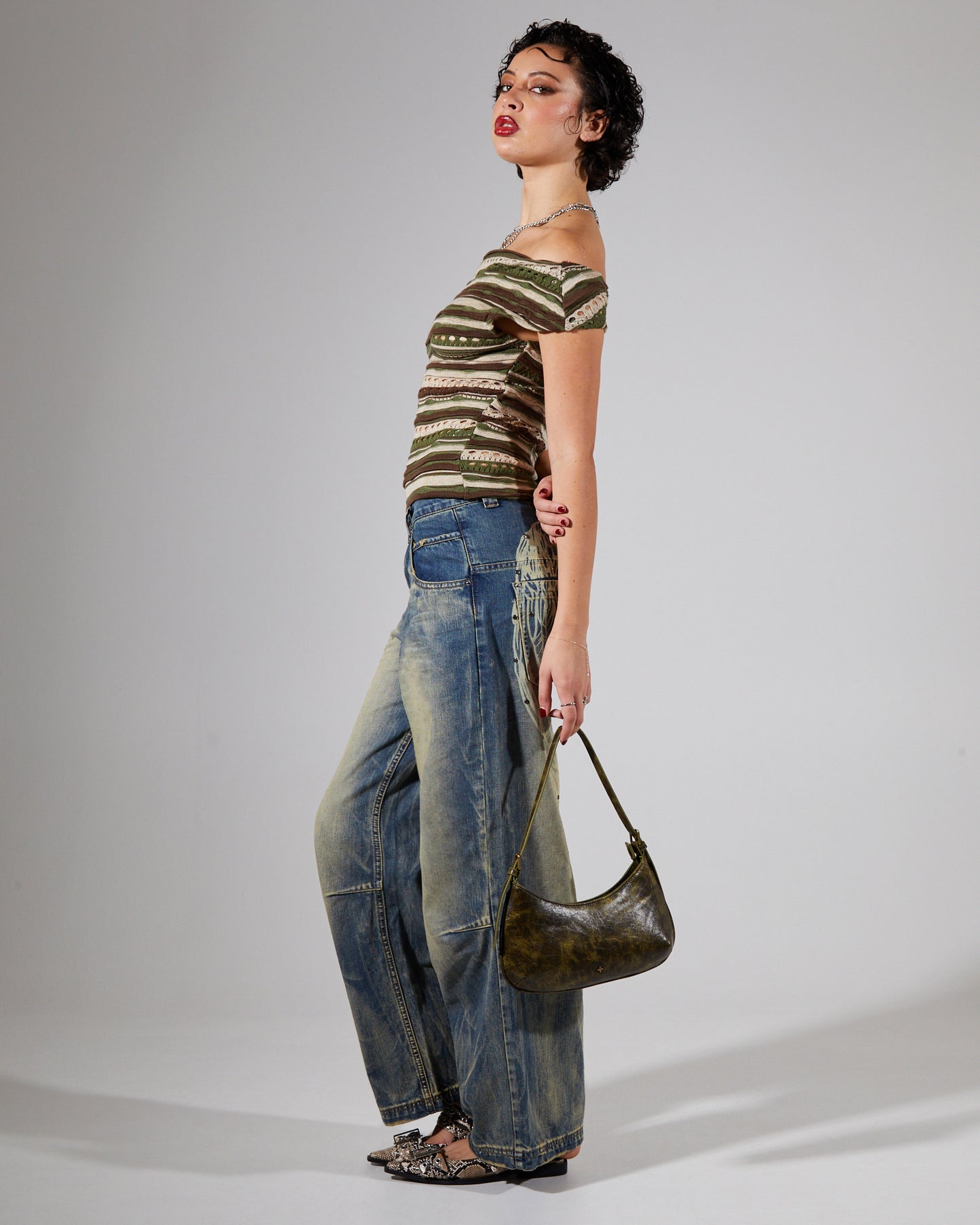 Asymmetric Top Ruffle Knit