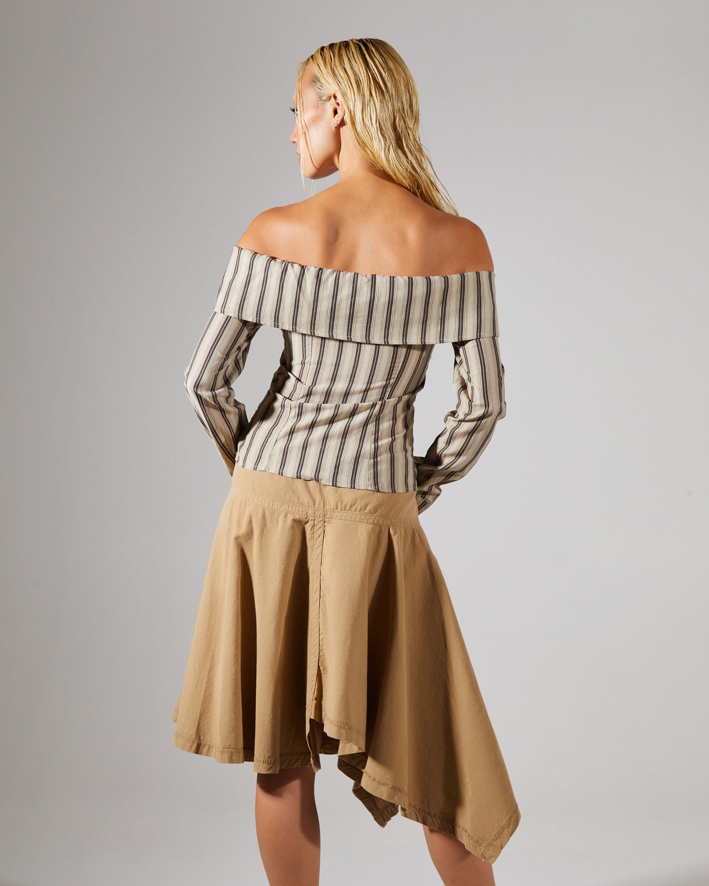 Off Shoulder Long Sleeve Shirt