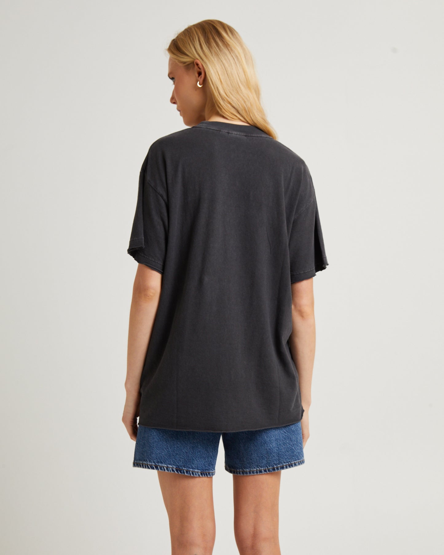 Gravity Hemp Oversized Tee Stone Black