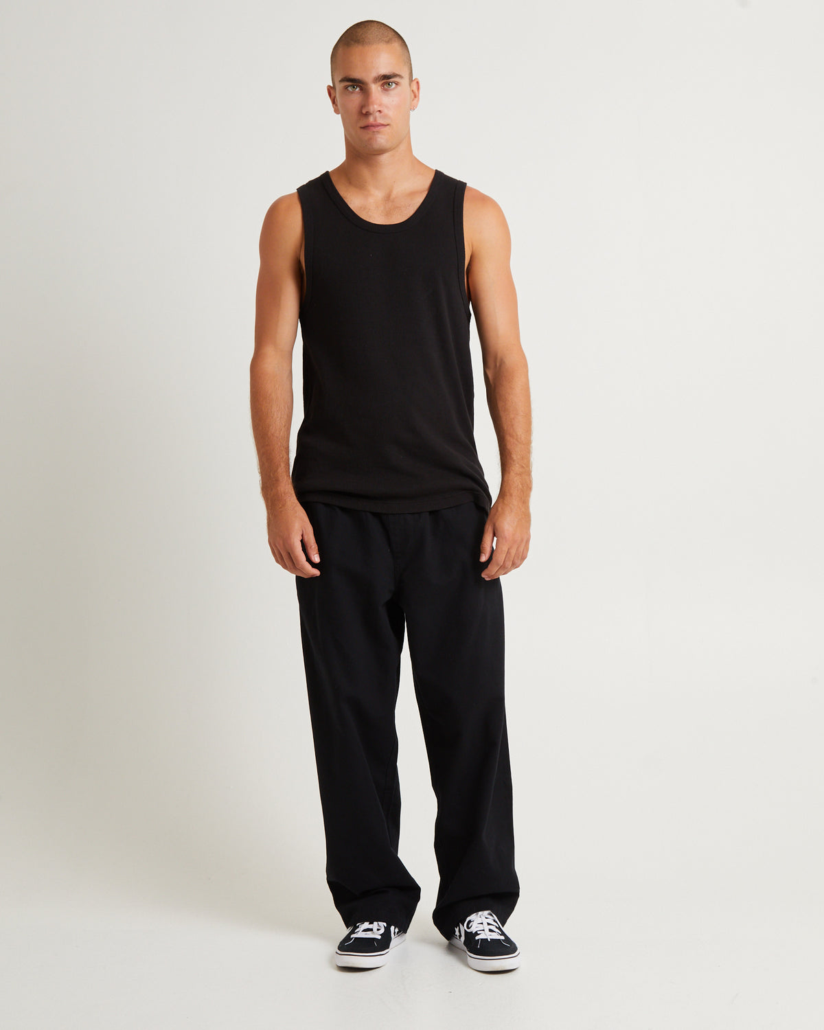 Ninety Eights Recycled Elastic Waist Pants Black BLACK